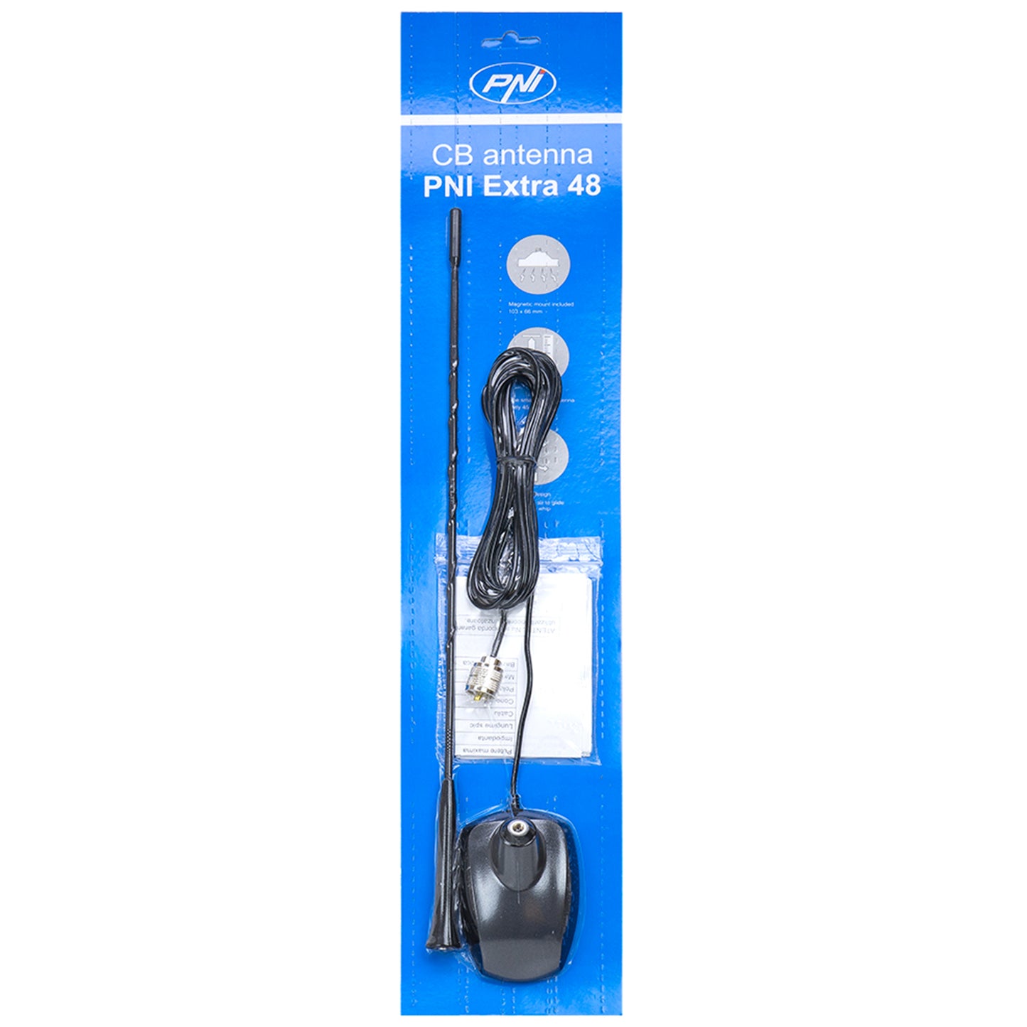 Pachet Statie radio CB PNI Escort HP 9700 USB si Antena CB PNI Extra 48 cu baza magnetica