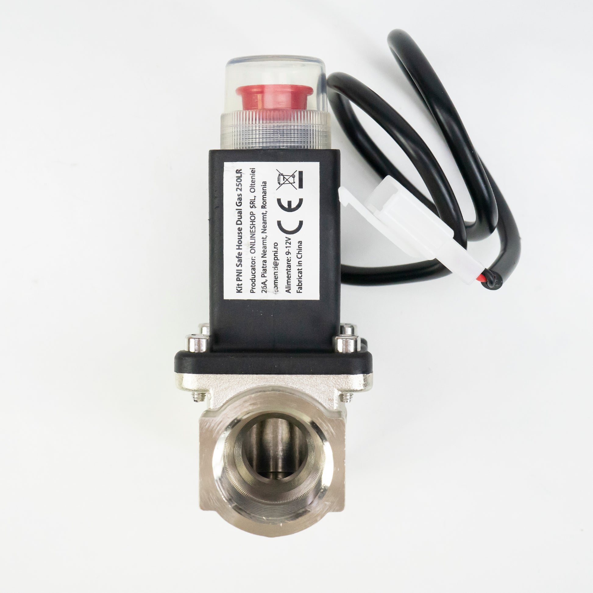 Kit senzor gaz si electrovalva PNI Safe House Dual Gas 250LR cu 2 senzori monoxid de carbon (CO) si gaze naturale si electrovalva 3/4 inch