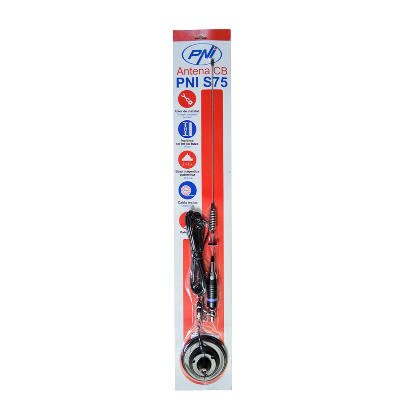 Kit Statie radio CB PNI Escort HP 62 si Antena PNI S75 cu magnet inclus