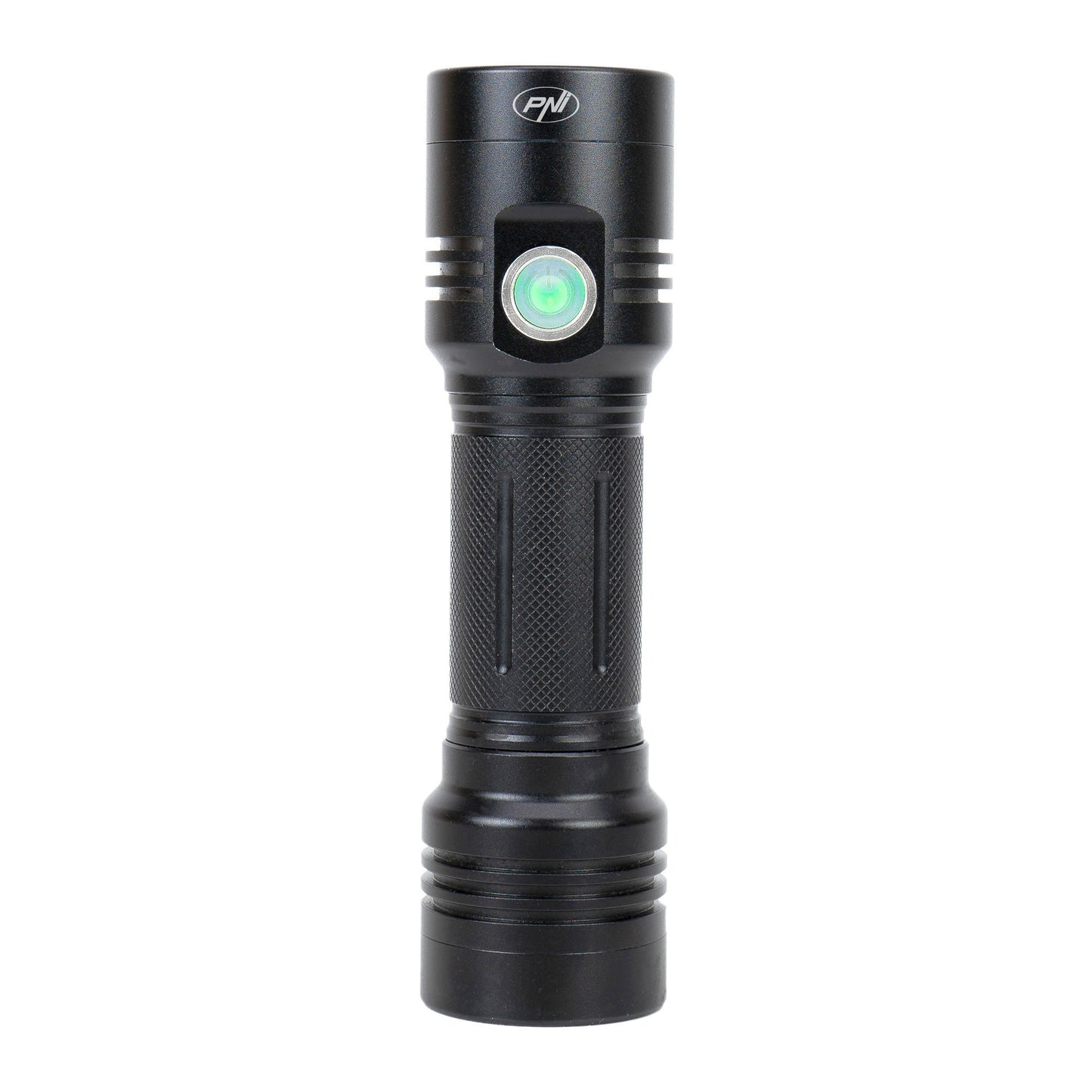 Lanterna dubla PNI Adventure F200 din aluminiu cu LED, acumulator 4000mAh si port micro USB, 3 LED-uri cu deschidere mare si unul cu focus, ambele au 3 niveluri de putere