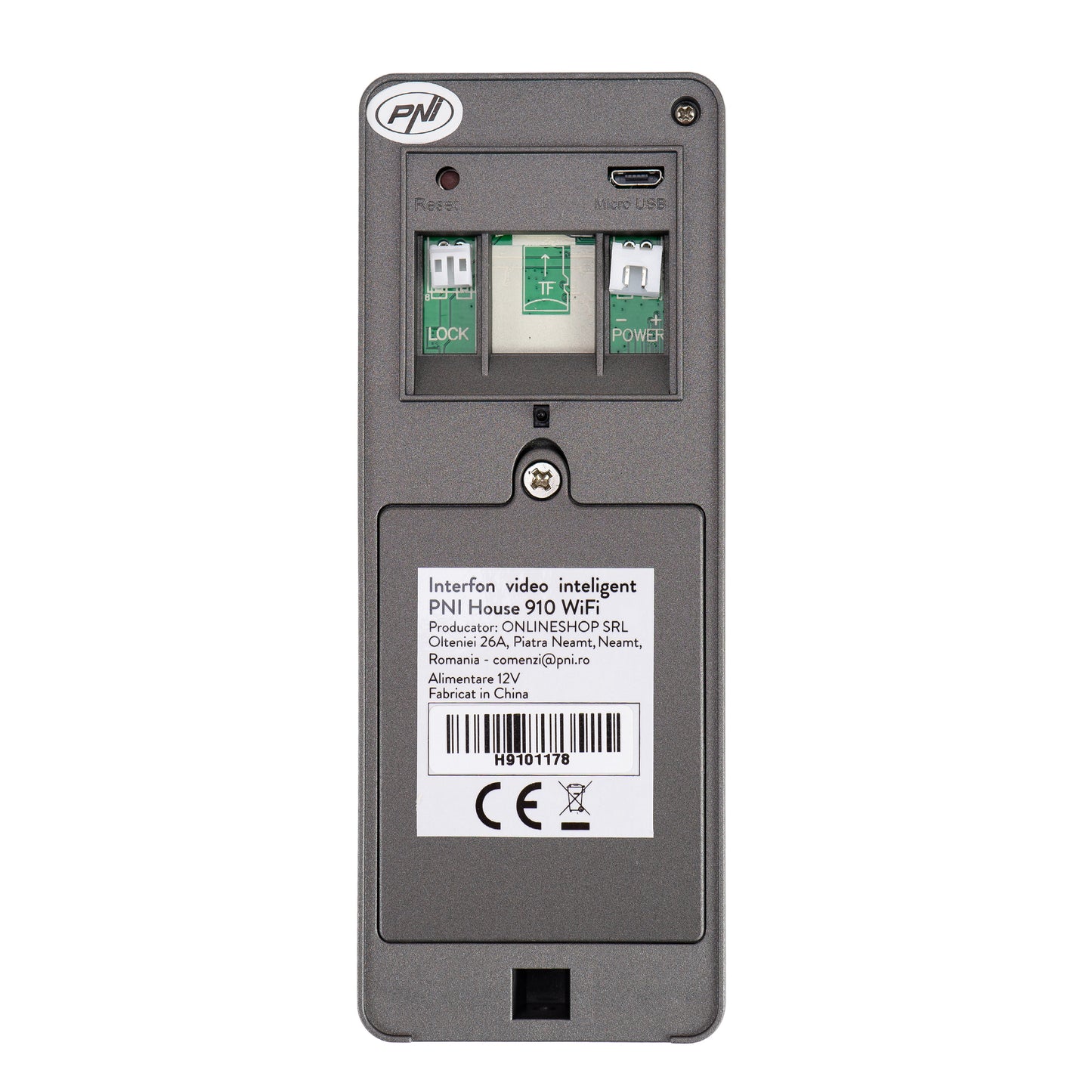 Interfon video inteligent PNI House 910 WiFi HD, P2P, iesire yala, aplicatie dedicata Tuya Smart, integrare in scenarii si automatizari smart cu alte produse compatibile Tuya