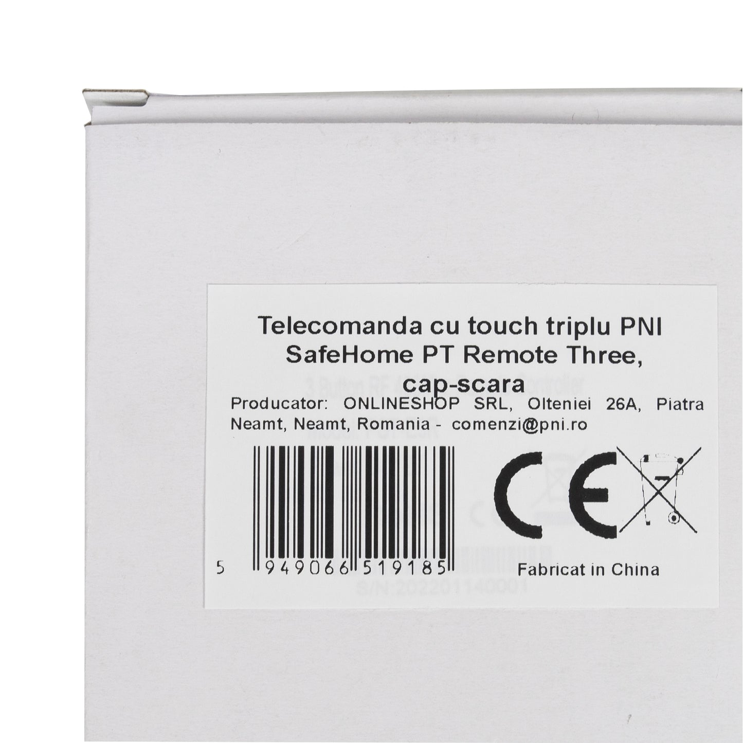 Telecomanda cu touch triplu PNI SafeHome PT Remote Three, cap-scara, portabil pentru Intrerupator inteligent PNI SafeHome PT303 WiFi