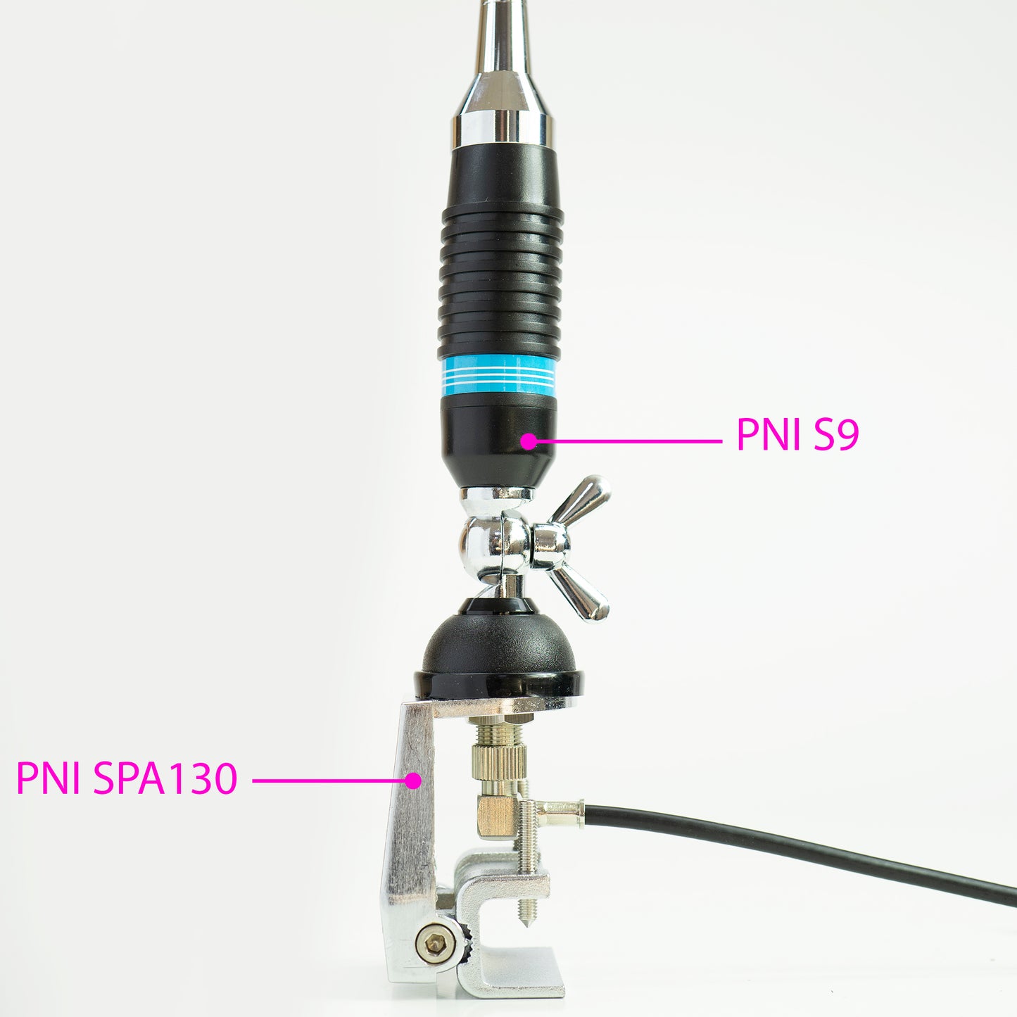 Antena CB PNI S9 cu fluture lungime spic 120 cm cu cablu RG58 de 4m