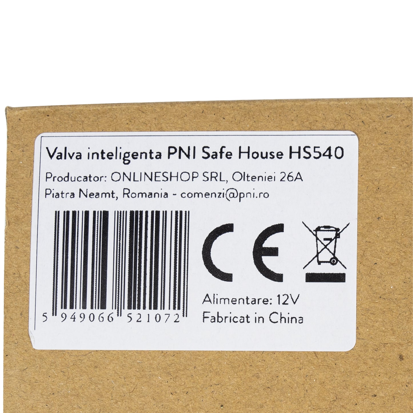 Valva inteligenta PNI Safe House HS540 pentru oprire alimentare conducta apa/gaz prin internet, compatibil cu aplicatia Tuya