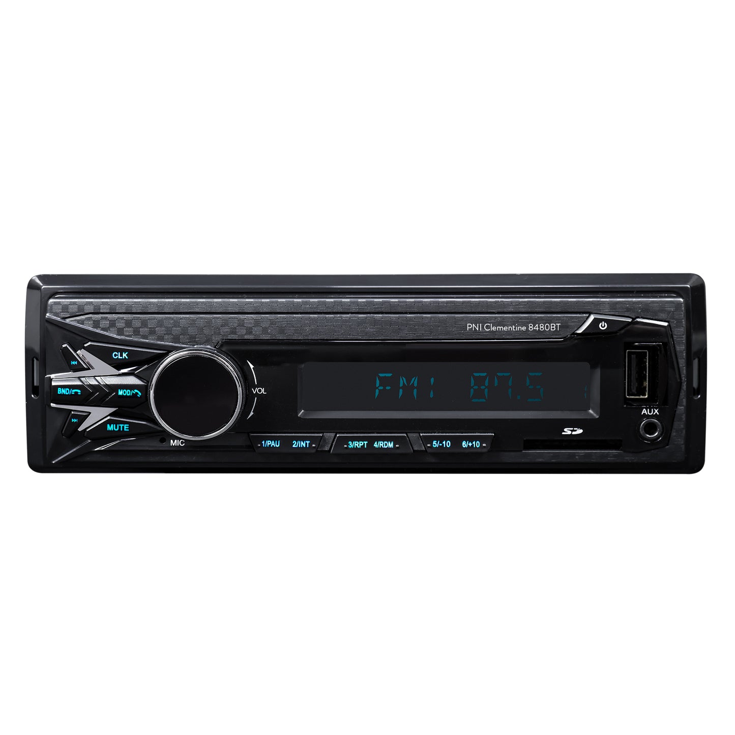 DAB si RDS radio MP3 player auto PNI Clementine 8480BT 4x45w, 12/24V, 1 DIN, cu SD, USB, AUX, RCA, Bluetooth si USB 1.5A pentru incarcare telefon