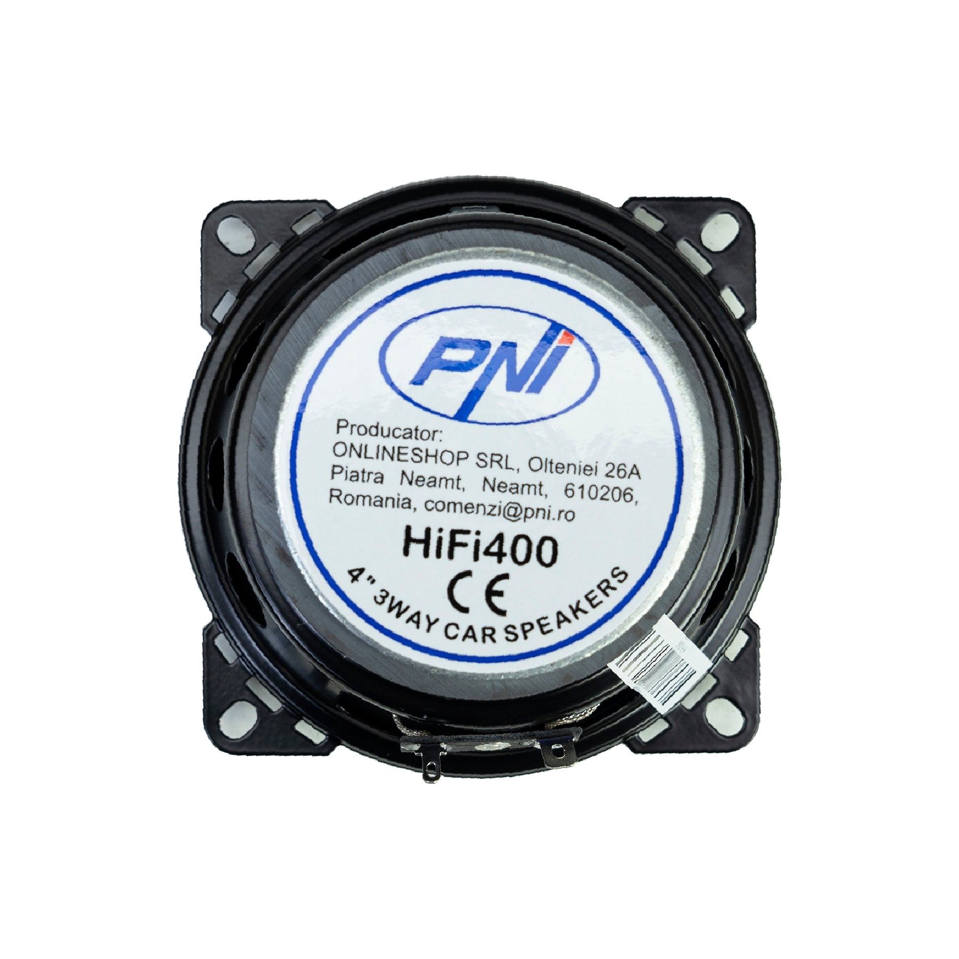 Difuzoare auto coaxiale PNI HiFi400, 80W, 4 Ohm, 10 cm, 3 cai, Injection Core cu diametru 100mm, set 2 buc