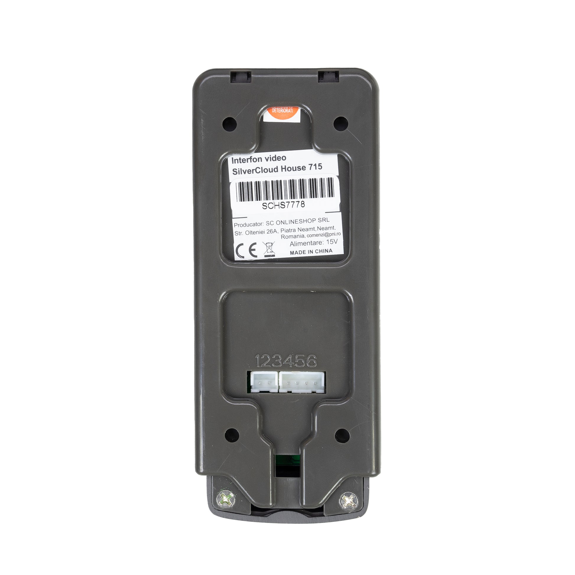 Interfon video SilverCloud House 715, ecran LCD 7 inch, camera de exterior, night vision, iesire yala electromagnetica