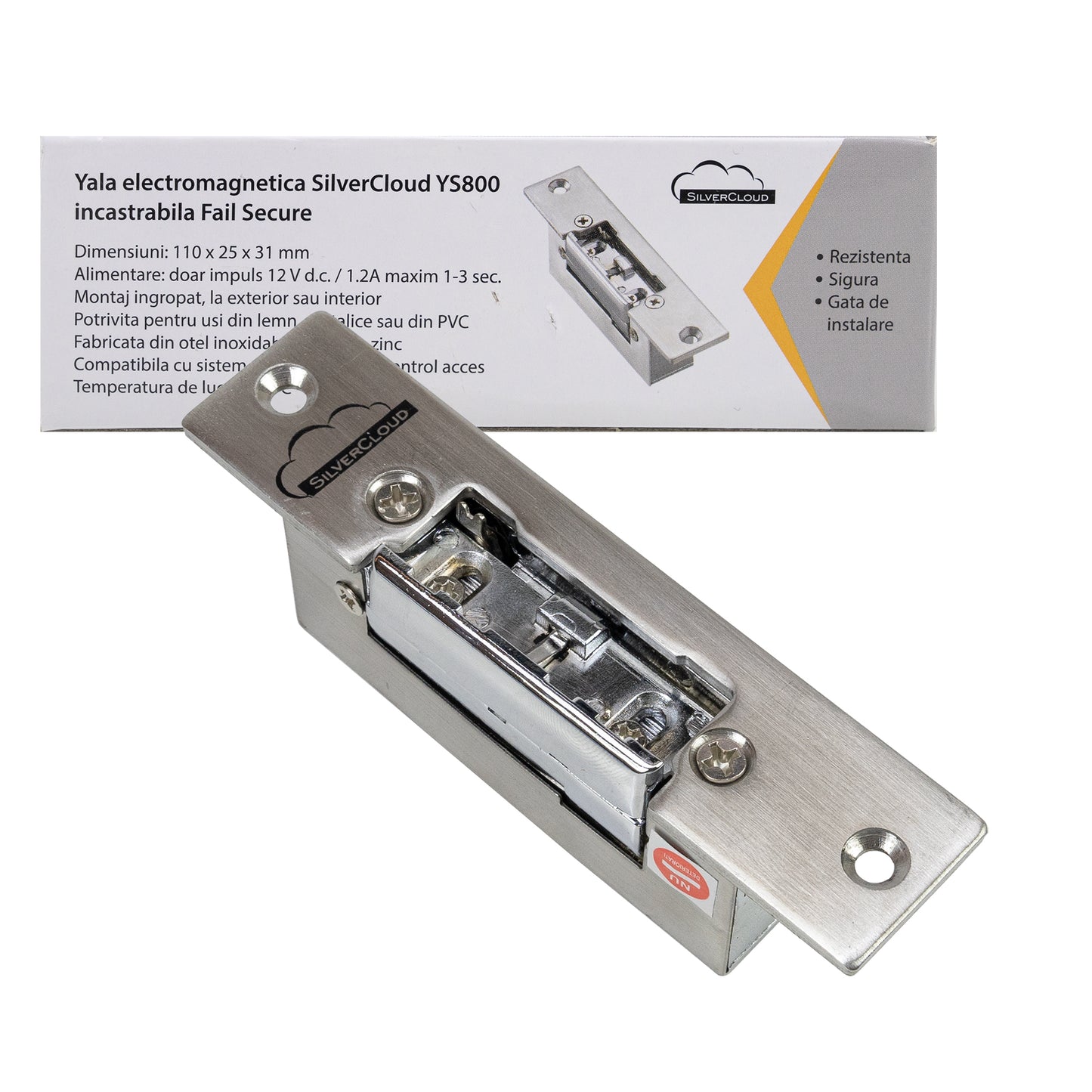 Yala electromagnetica SilverCloud YS800 incastrabila, Fail Secure NC