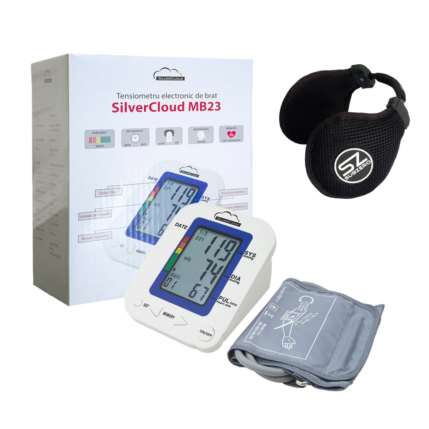 Promo Tensiometru electronic de brat SilverCloud MB23 si cadou Casti Midland Subzero Sun pentru vară