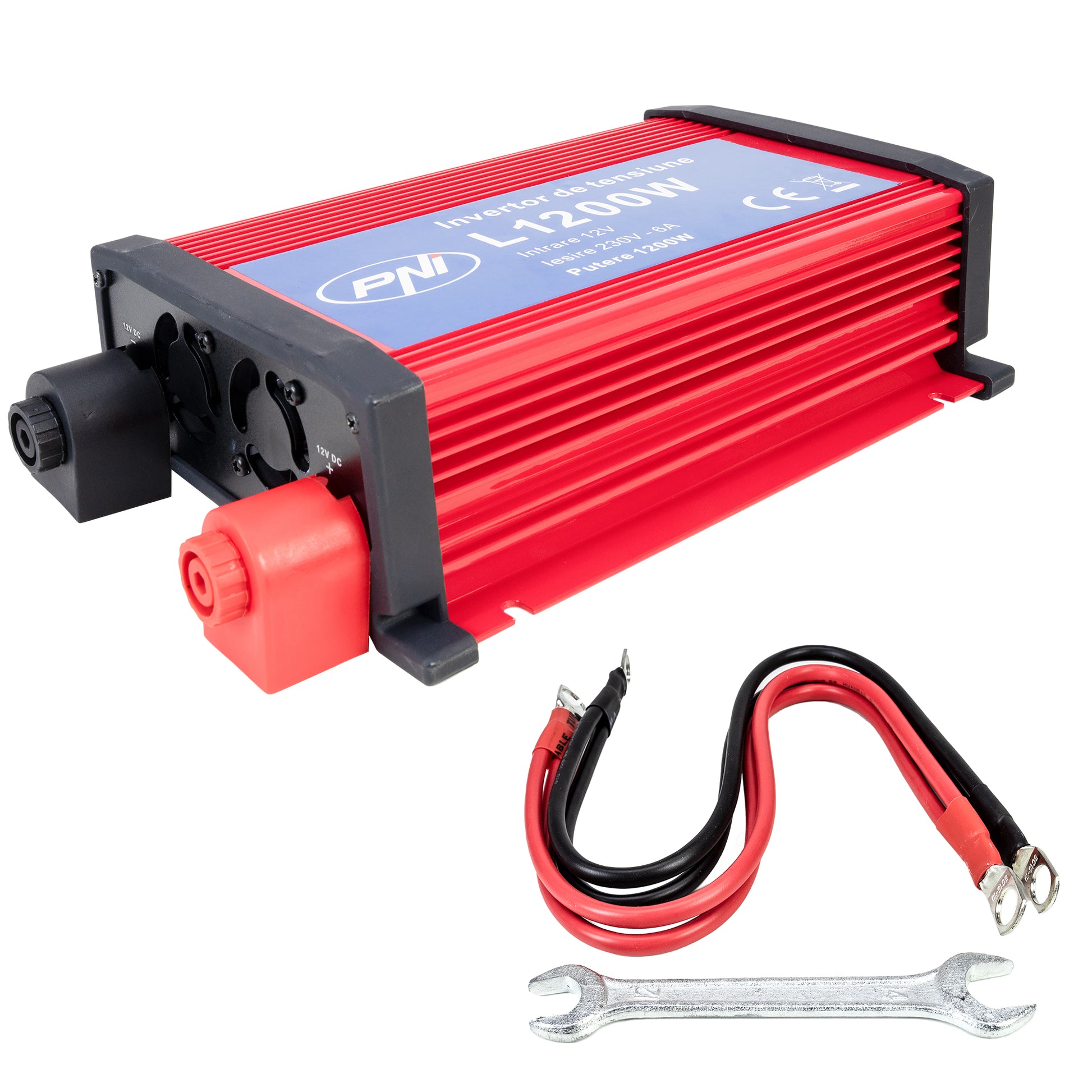 Invertor de tensiune PNI L1200W alimentare 12V iesire 230V