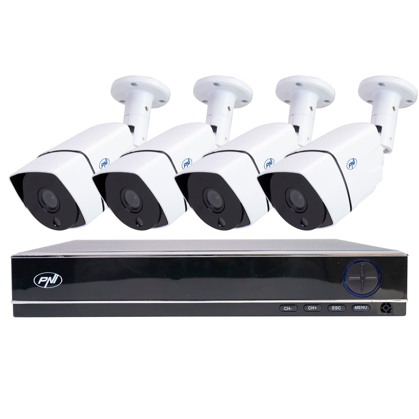 Pachet Kit supraveghere video AHD PNI House PTZ1300 Full HD - NVR si 4 camere exterior 2MP full HD 1080P cu HDD 1Tb inclus