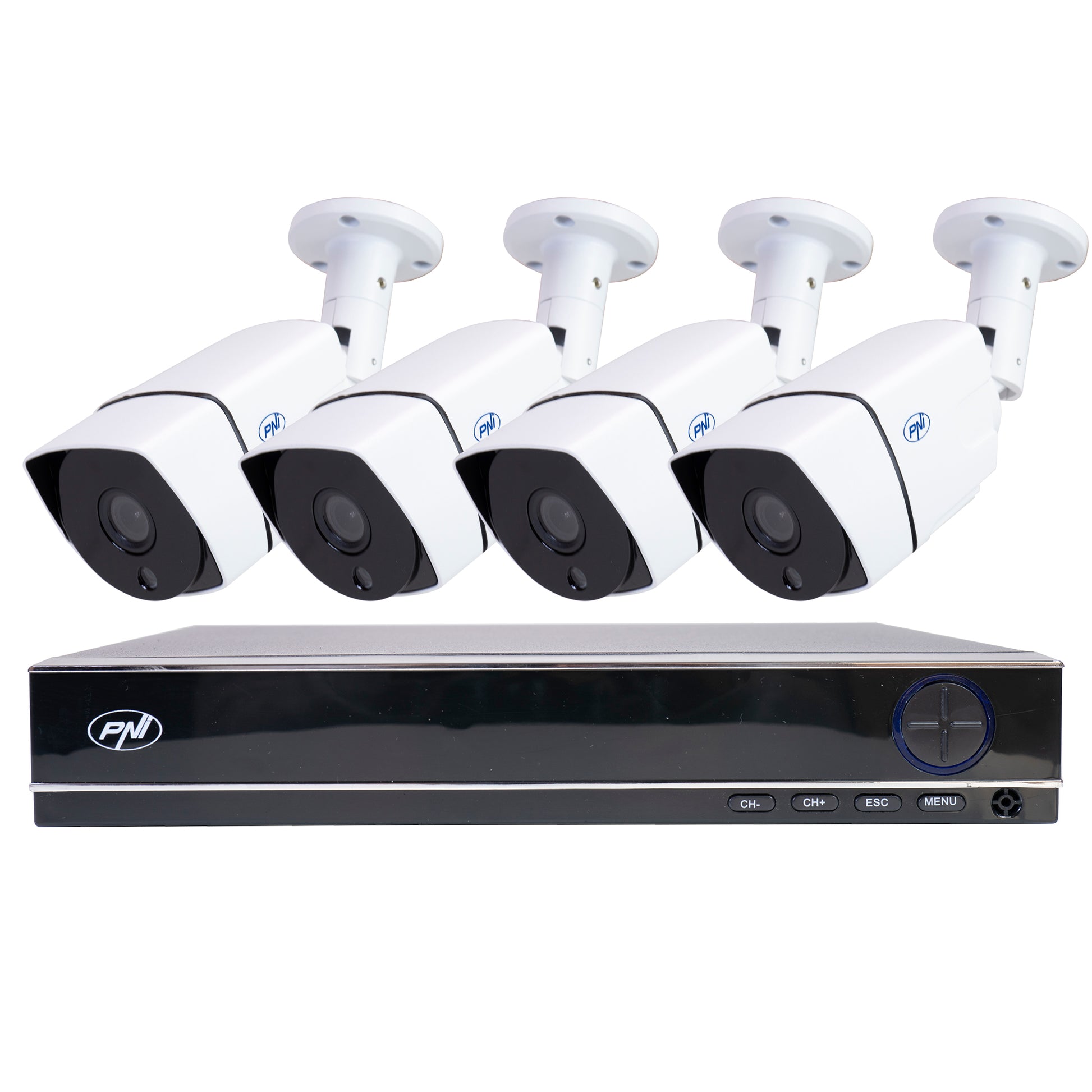 Pachet Kit supraveghere video AHD PNI House PTZ1300 Full HD - NVR si 4 camere exterior 2MP full HD 1080P cu HDD 1Tb inclus