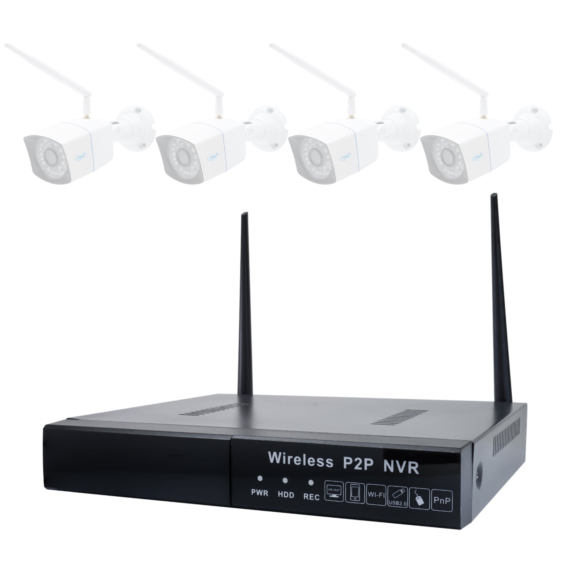 NVR din kit wireless PNI House WiFi550, 8 canale 1080P