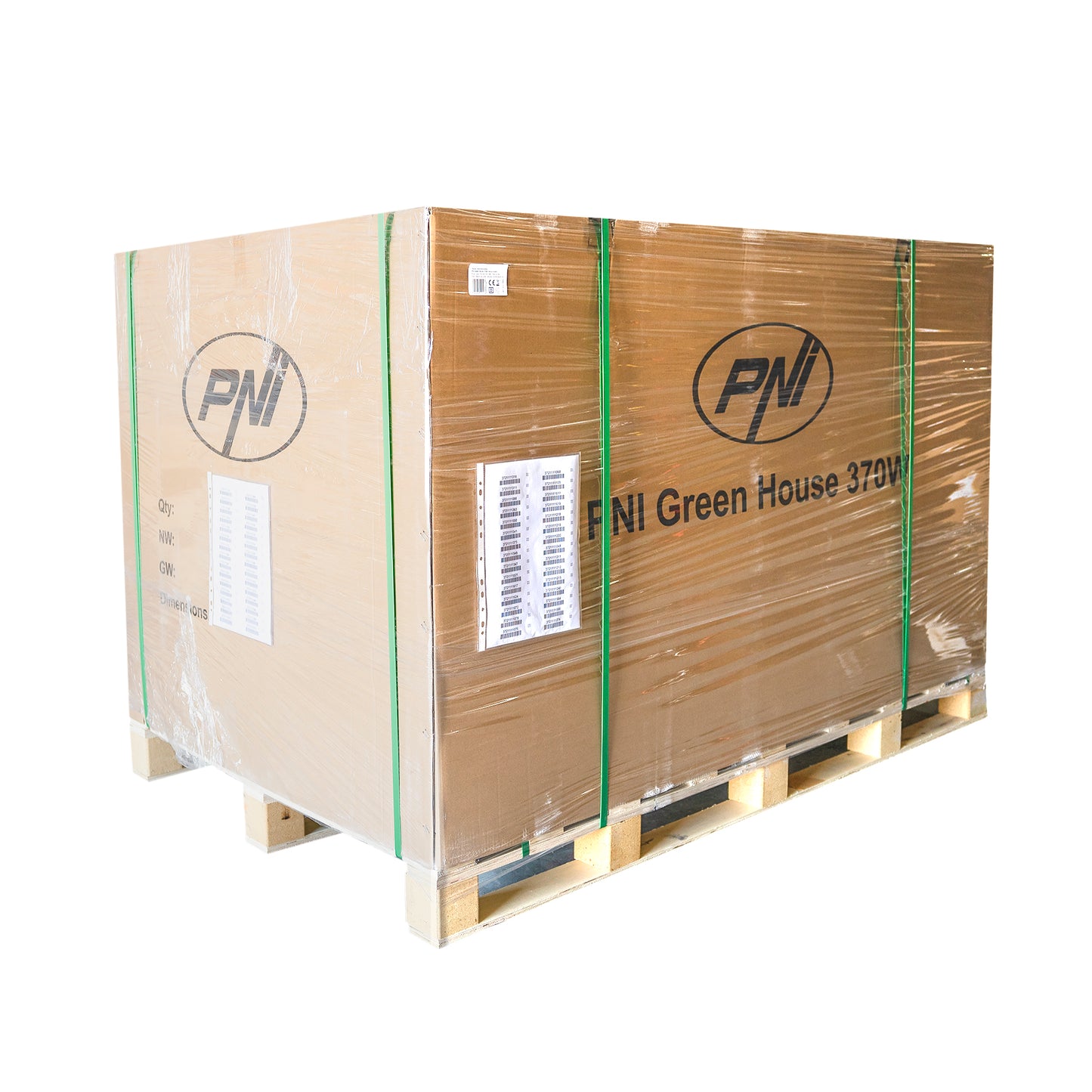 Palet complet 30 bucati Panou solar fotovoltaic PNI Green House 370W monocristalin, 120 celule, 11A