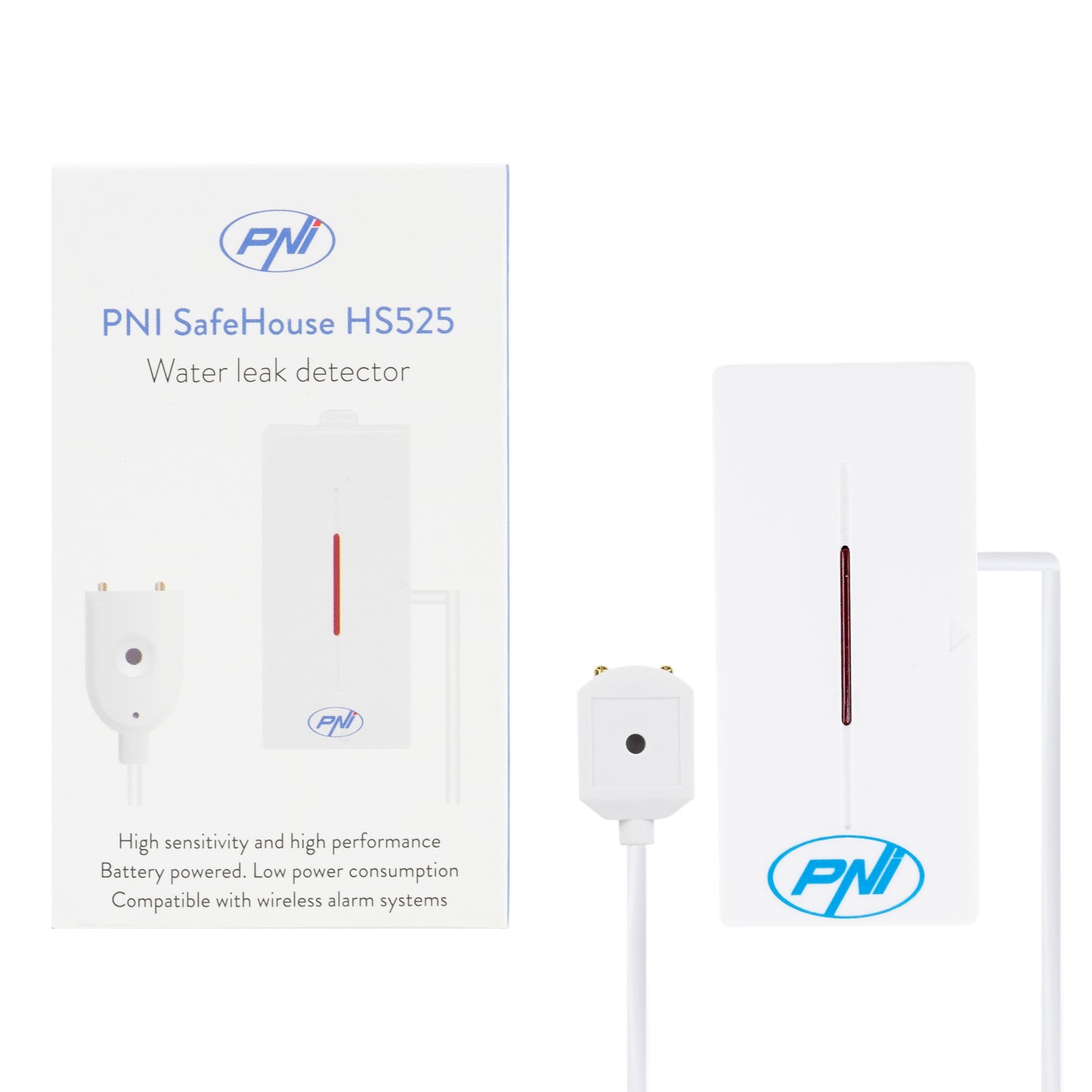 Detector inundatie PNI SafeHouse HS525 wireless pentru sistem de alarma la efractie