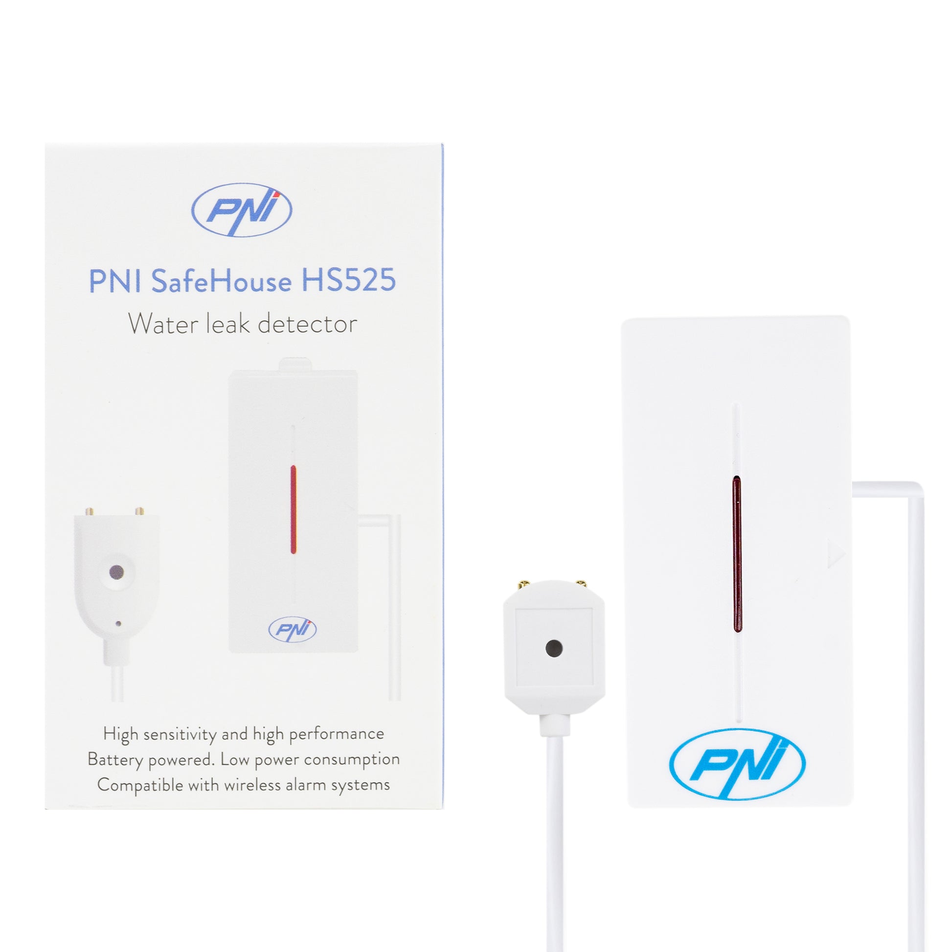 Detector inundatie PNI SafeHouse HS525 wireless pentru sistem de alarma la efractie