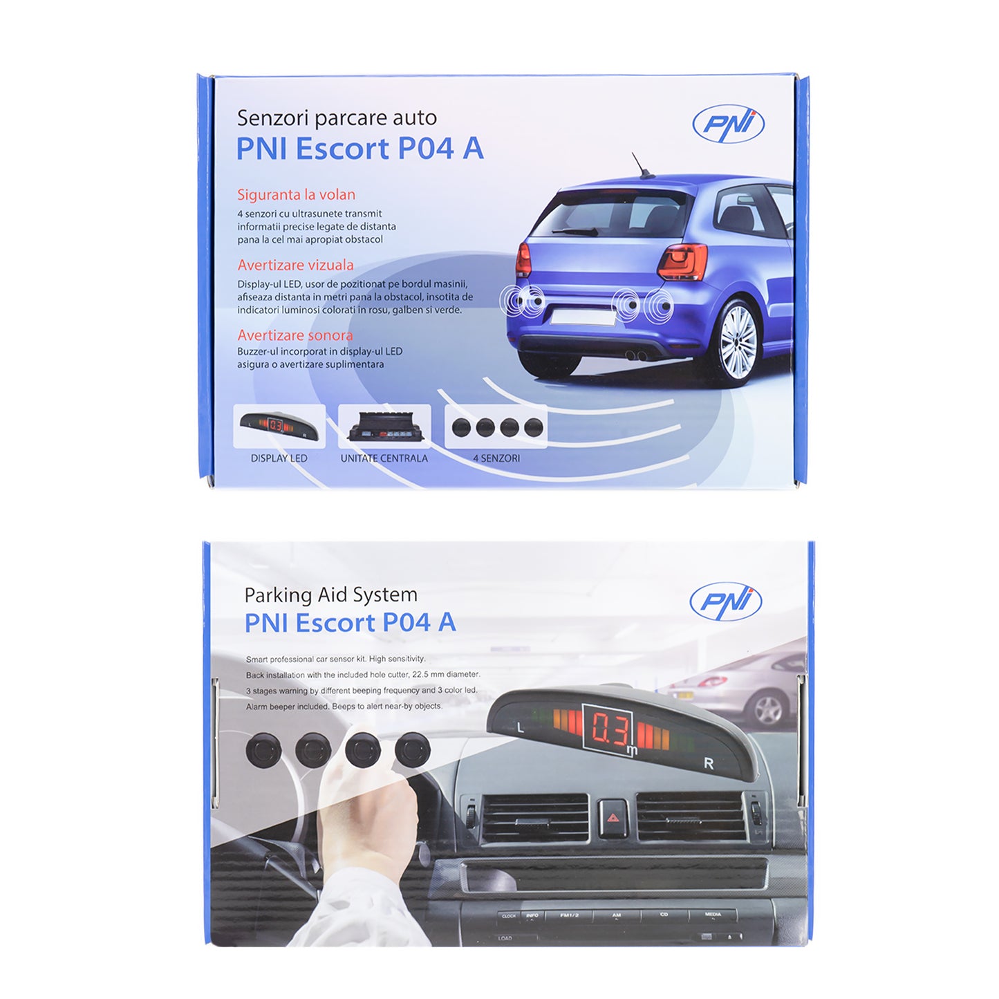 Senzori parcare auto PNI Escort P04 A cu 4 receptori