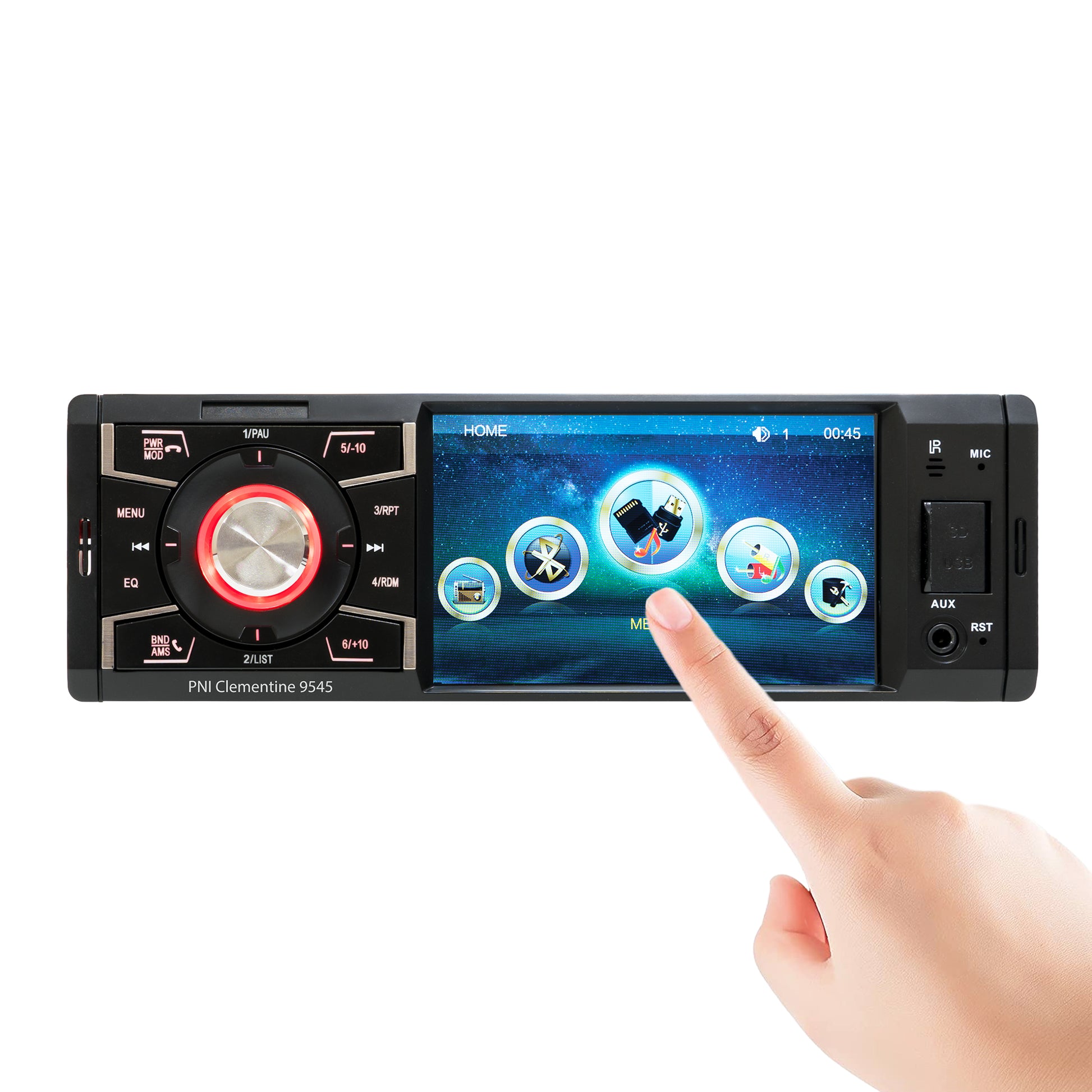 MP5 player auto PNI Clementine 9545 1DIN display 4 inch, 50Wx4, Bluetooth, radio FM, SD si USB, 2 RCA video IN/OUT
