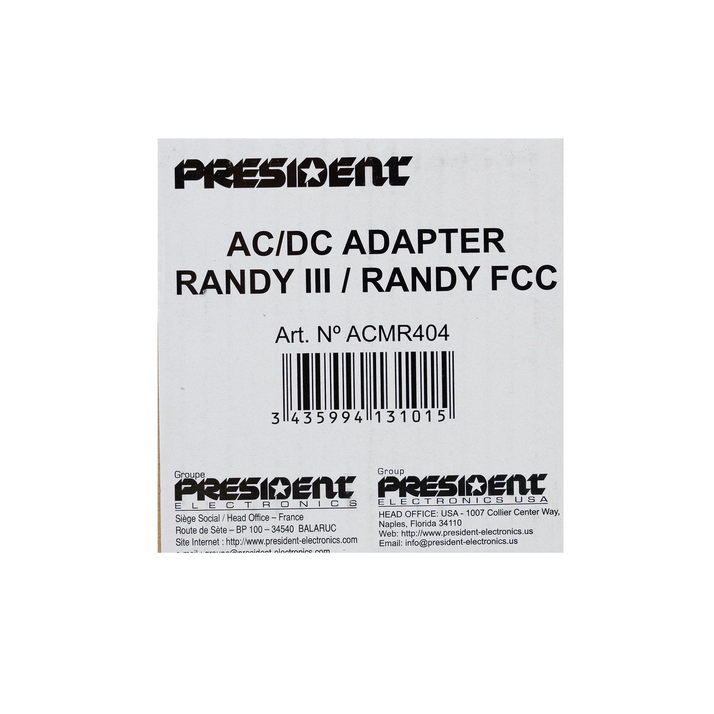 Alimentator priza pentru statie radio President RANDY III