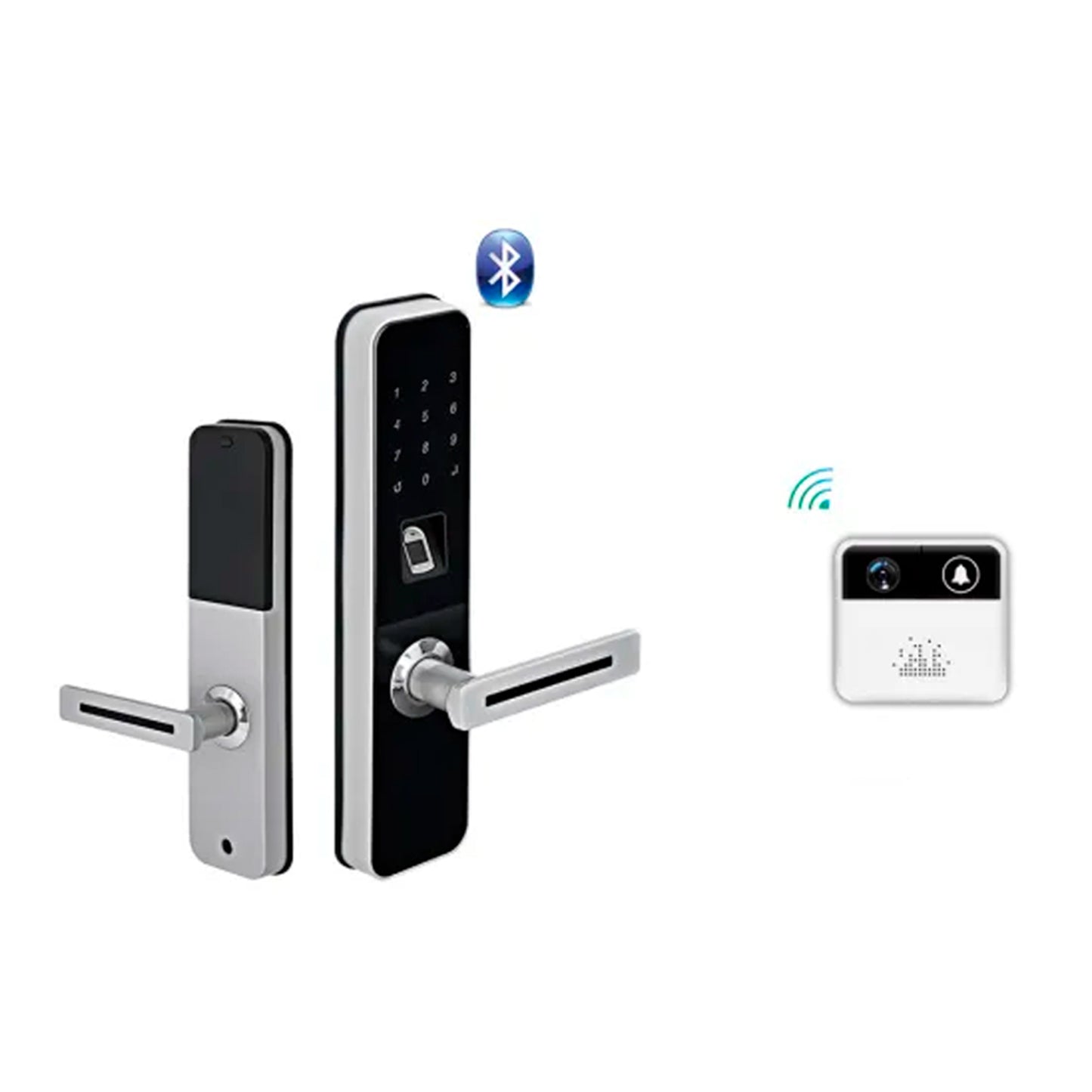 Yala biometrica PNI YLK100L cu deschidere pe partea stanga, sonerie cu camera WiFi inclusa