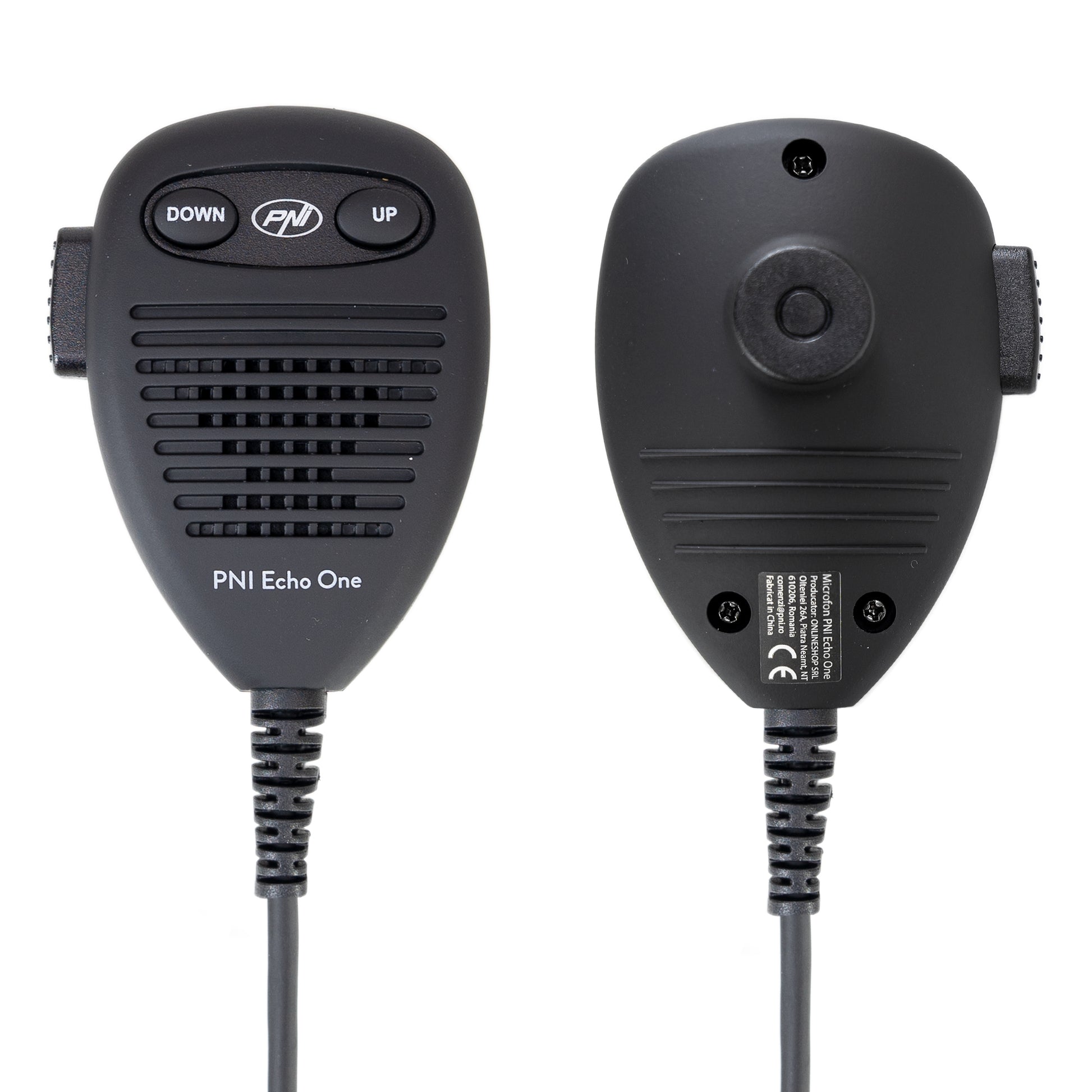 Microfon PNI Echo One pentru PNI HP 6500 si PNI HP 7120 cu modul de ecou ajustabil si roger beep programabil compatibil cu orice model de statie radio.