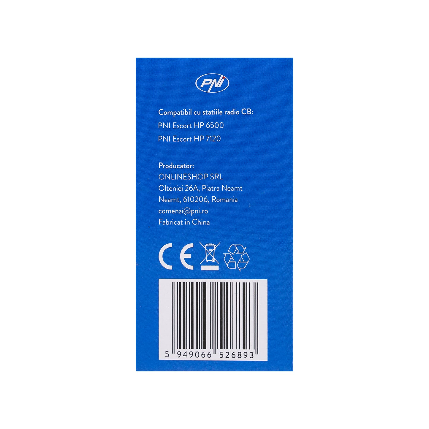 Microfon PNI Echo One pentru PNI HP 6500 si PNI HP 7120 cu modul de ecou ajustabil si roger beep programabil compatibil cu orice model de statie radio.