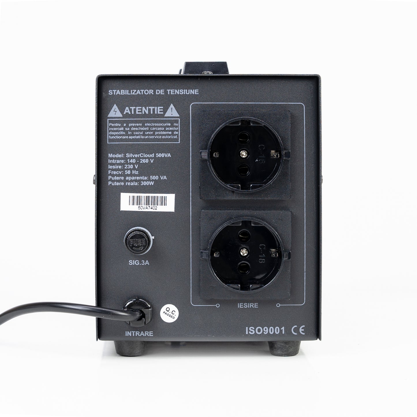 Stabilizator de tensiune SilverCloud 500VA 300W 2.3A
