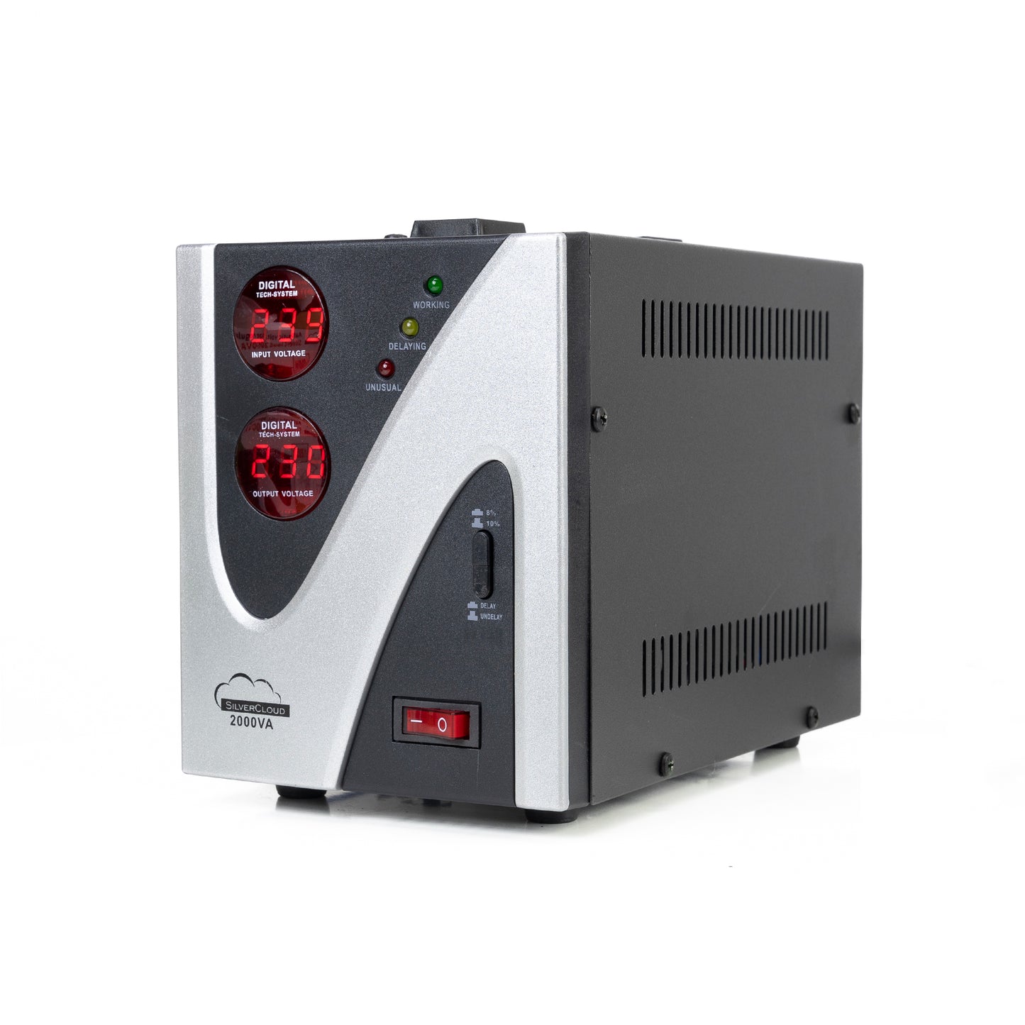 Stabilizator de tensiune SilverCloud 2000VA 1200W 9.1A iesire 230V ± 10%