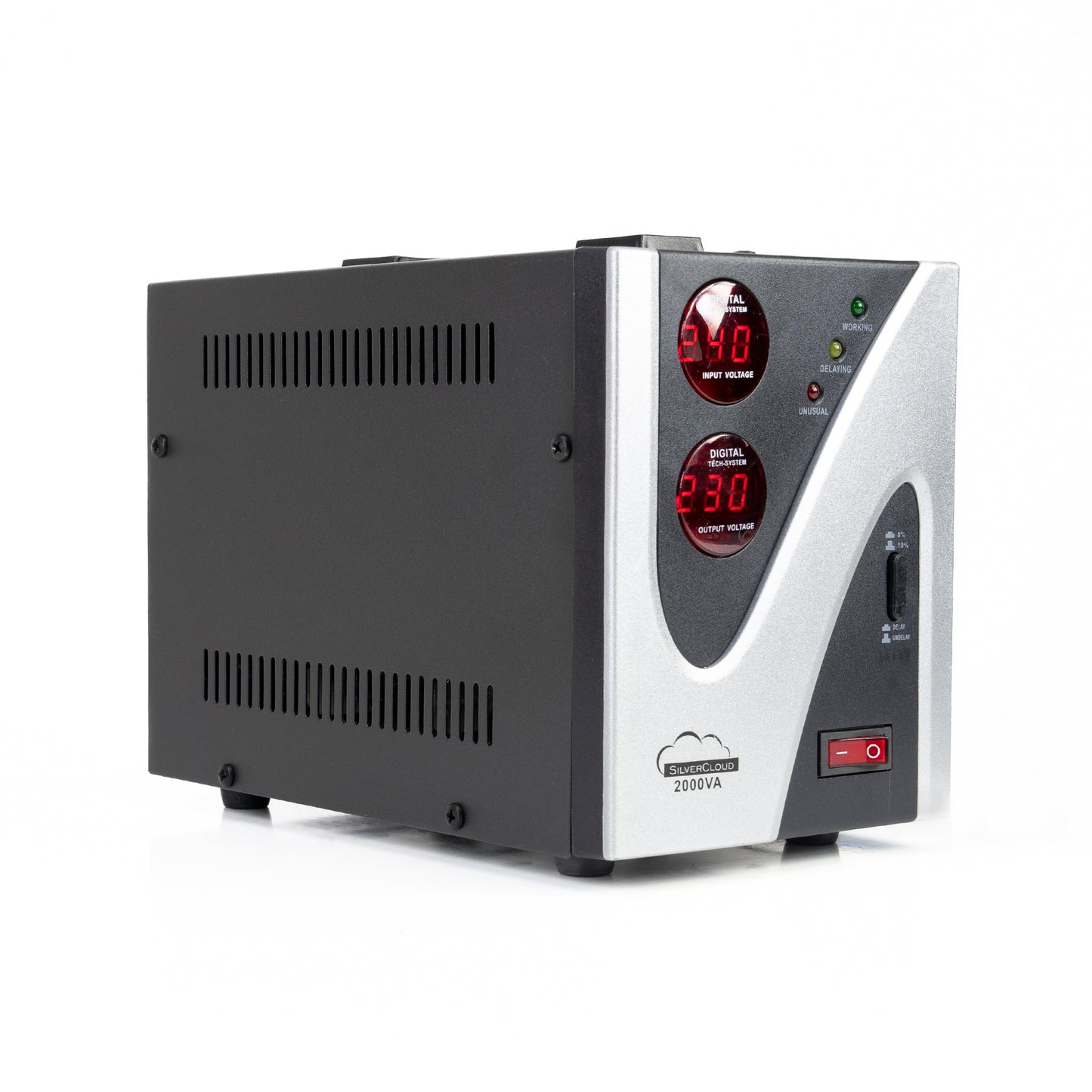 Stabilizator de tensiune SilverCloud 2000VA 1200W 9.1A iesire 230V ± 10%