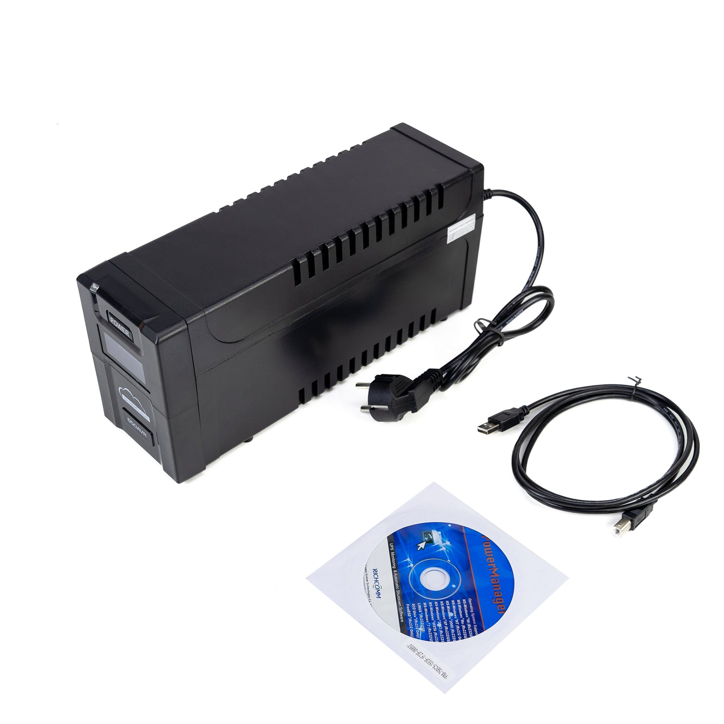 UPS SilverCloud SafePC 650AVR putere 360W ecran LCD software monitorizare PC