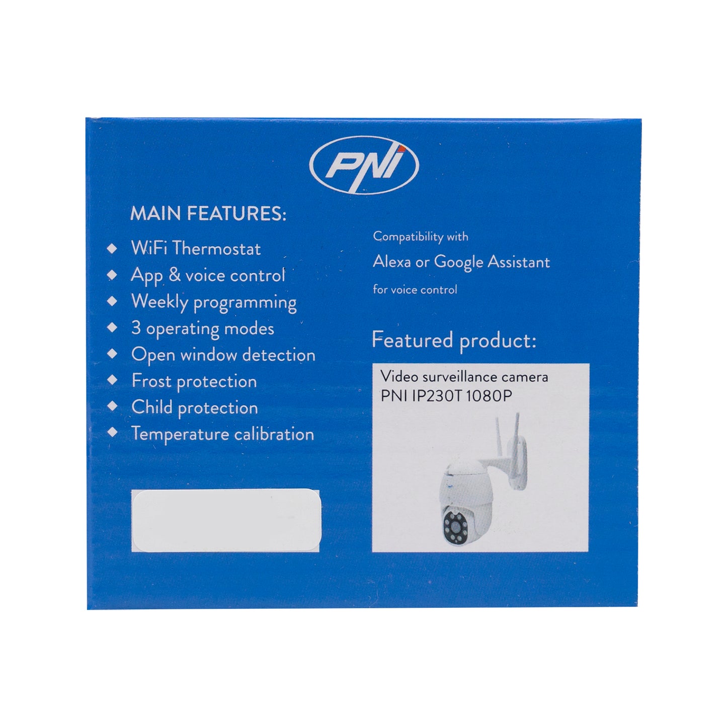 Termostat inteligent incastrabil PNI CT25PE WiFi, control prin internet incalzire electrica in pardoseala, aplicatie mobil Tuya Smart, integrare in scenarii si automatizari smart cu alte produse compatibile Tuya, Alexa si Google Assistant
