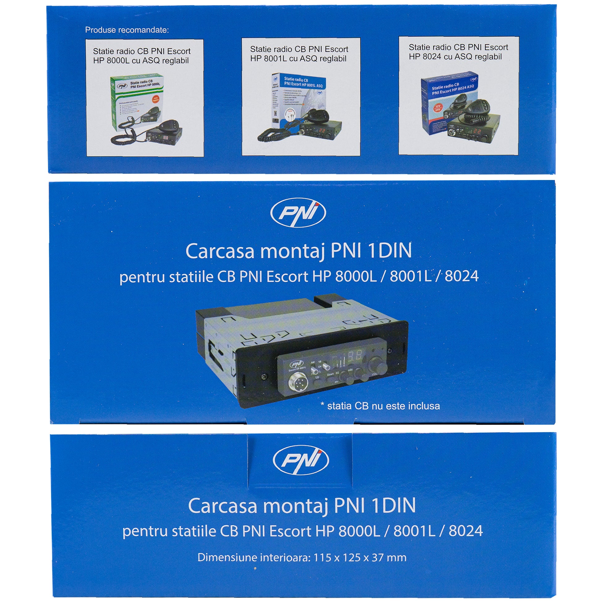 Carcasa montaj PNI 1DIN pentru statiile PNI Escort HP 8000L/8001L/8024 si PNI 5500