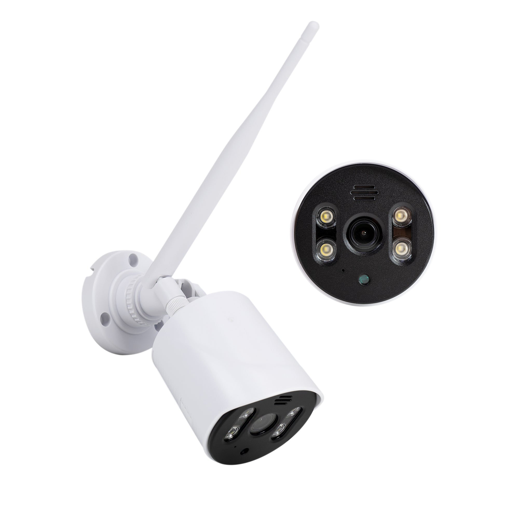 Kit supraveghere video PNI House WiFi663 NVR cu LCD si 4 camere wireless de exterior 3MP, P2P, IP66
