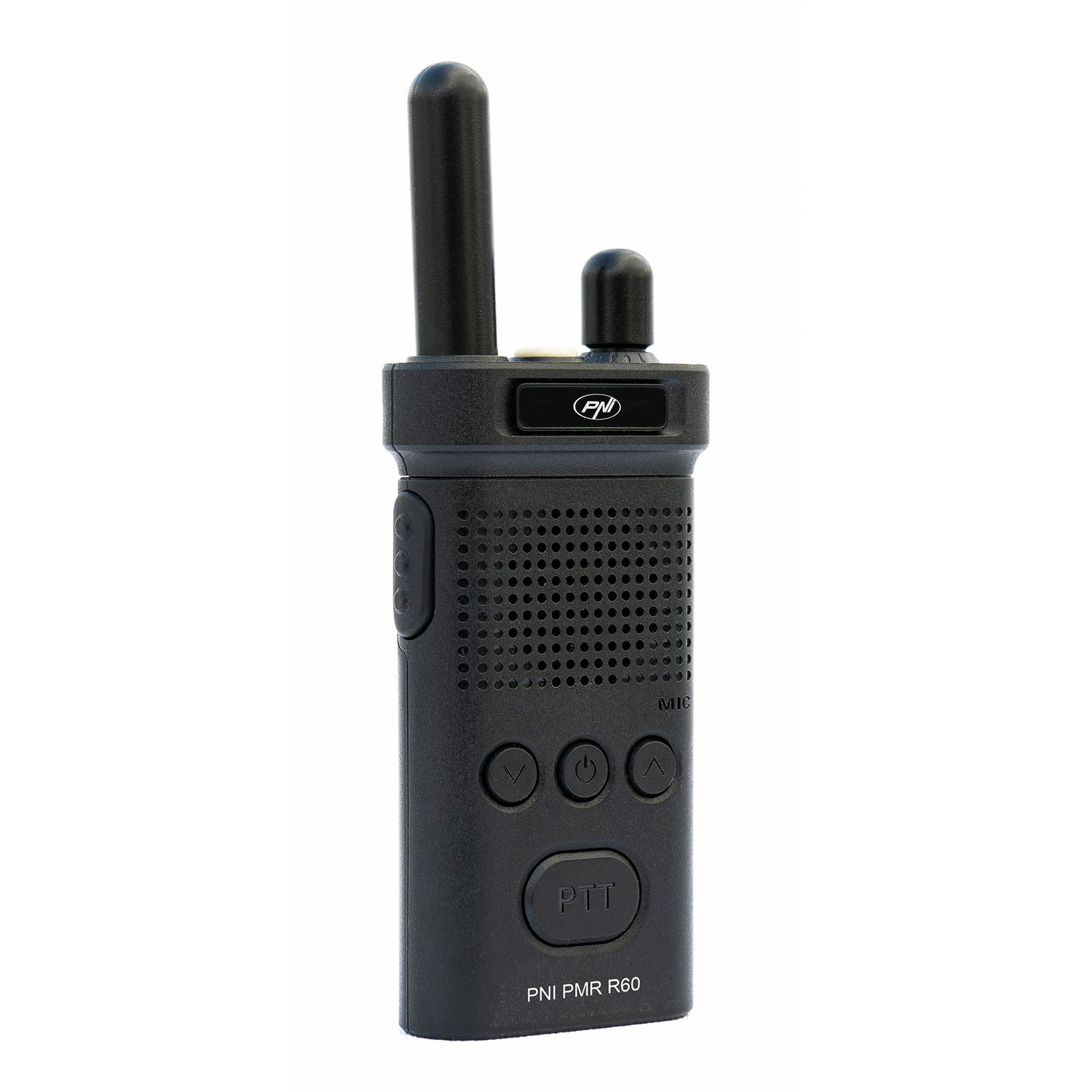 Statie radio portabila PNI PMR R60 446MHz, 0.5W, 16 canale programabile, 16 PMR si tonuri 50 CTCSS si 104 DCS, Scan, blocare taste, SOS, Monitor, acumulator 1200mAh