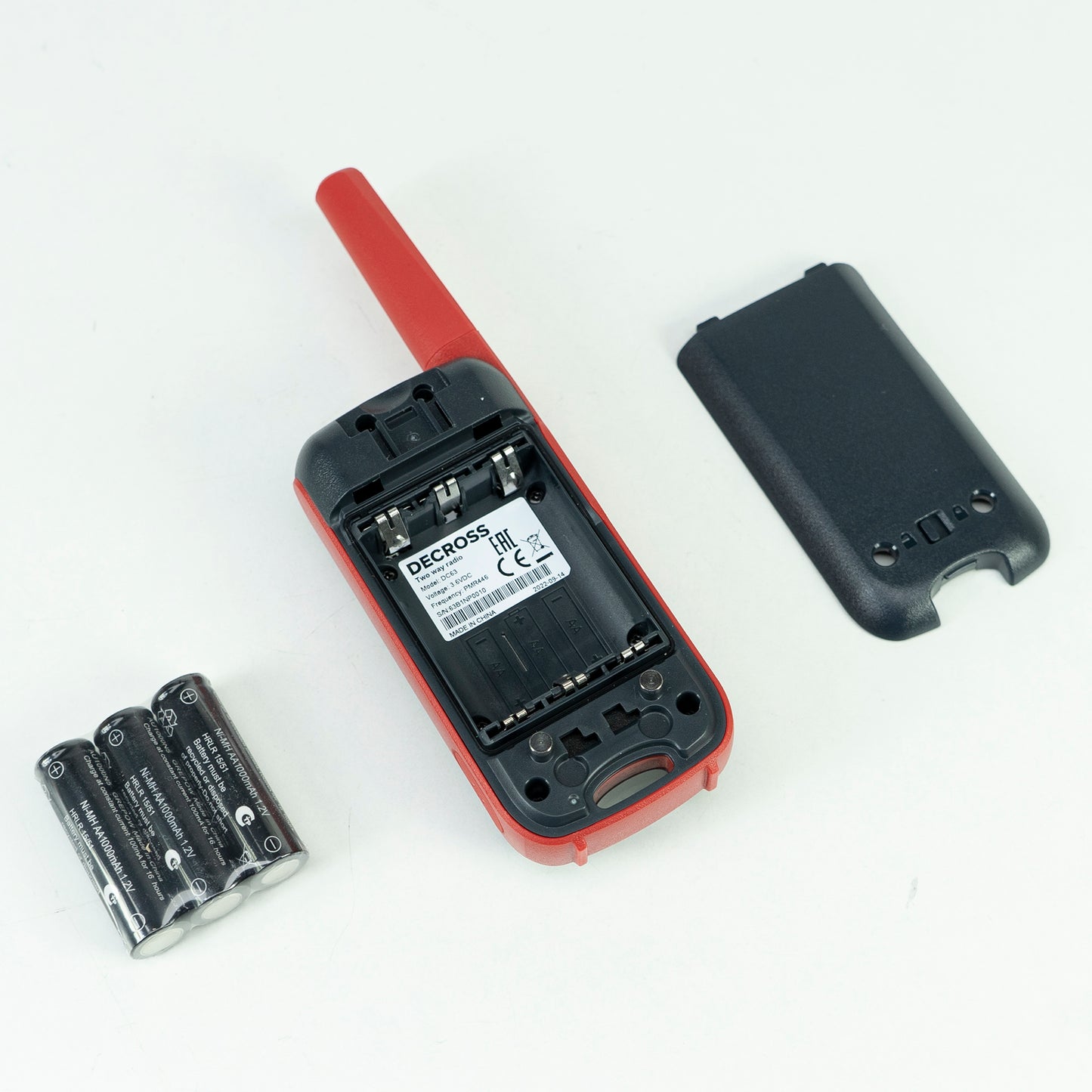 Statie radio portabila PMR PNI Decross DC63, 446MHz, 0.5W, 16CH, 1000mAh NiMH, IPx4, set 2 bucati