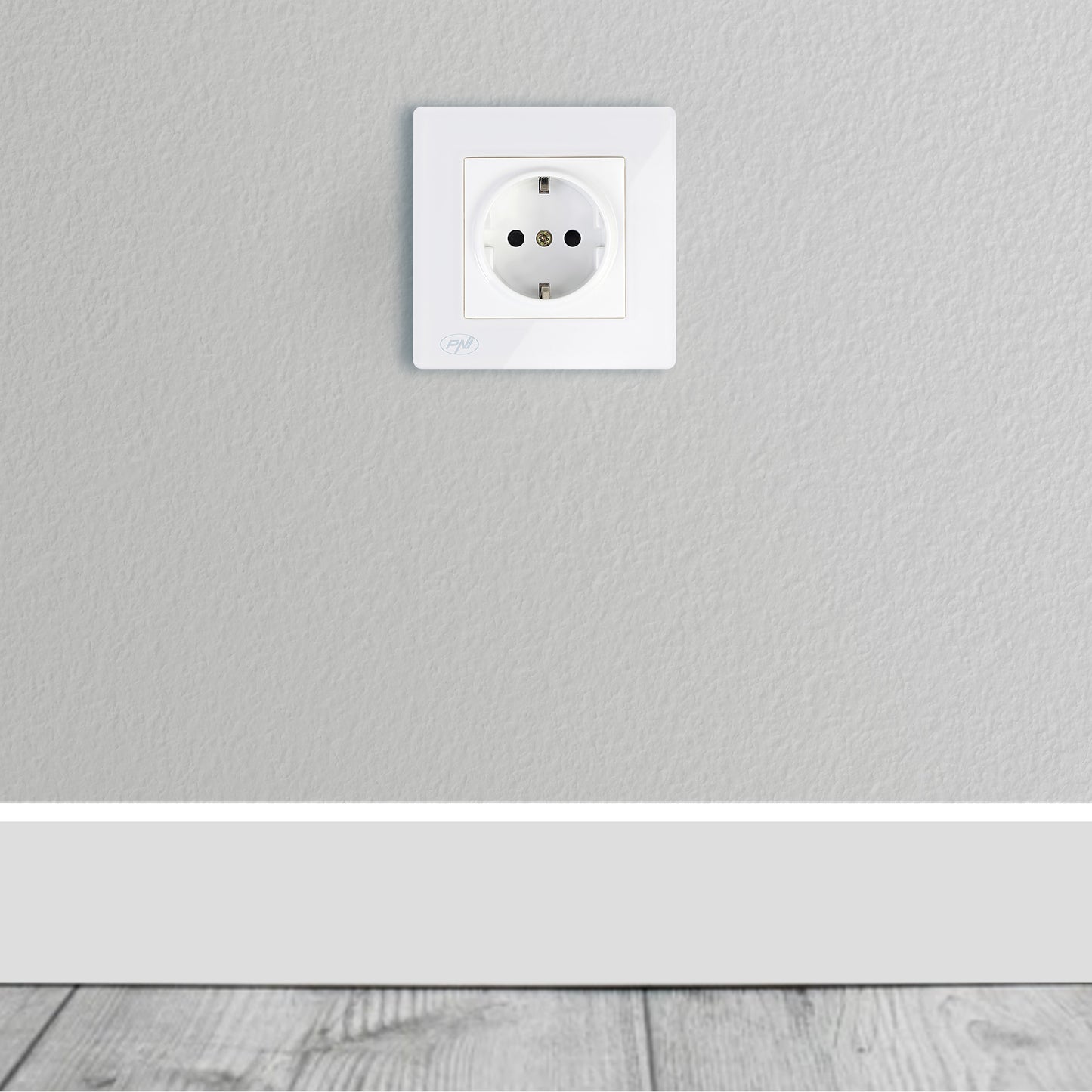 Priza simpla incastrabila PNI WP101 cu rama din sticla, 16A, 3700W, 230V
