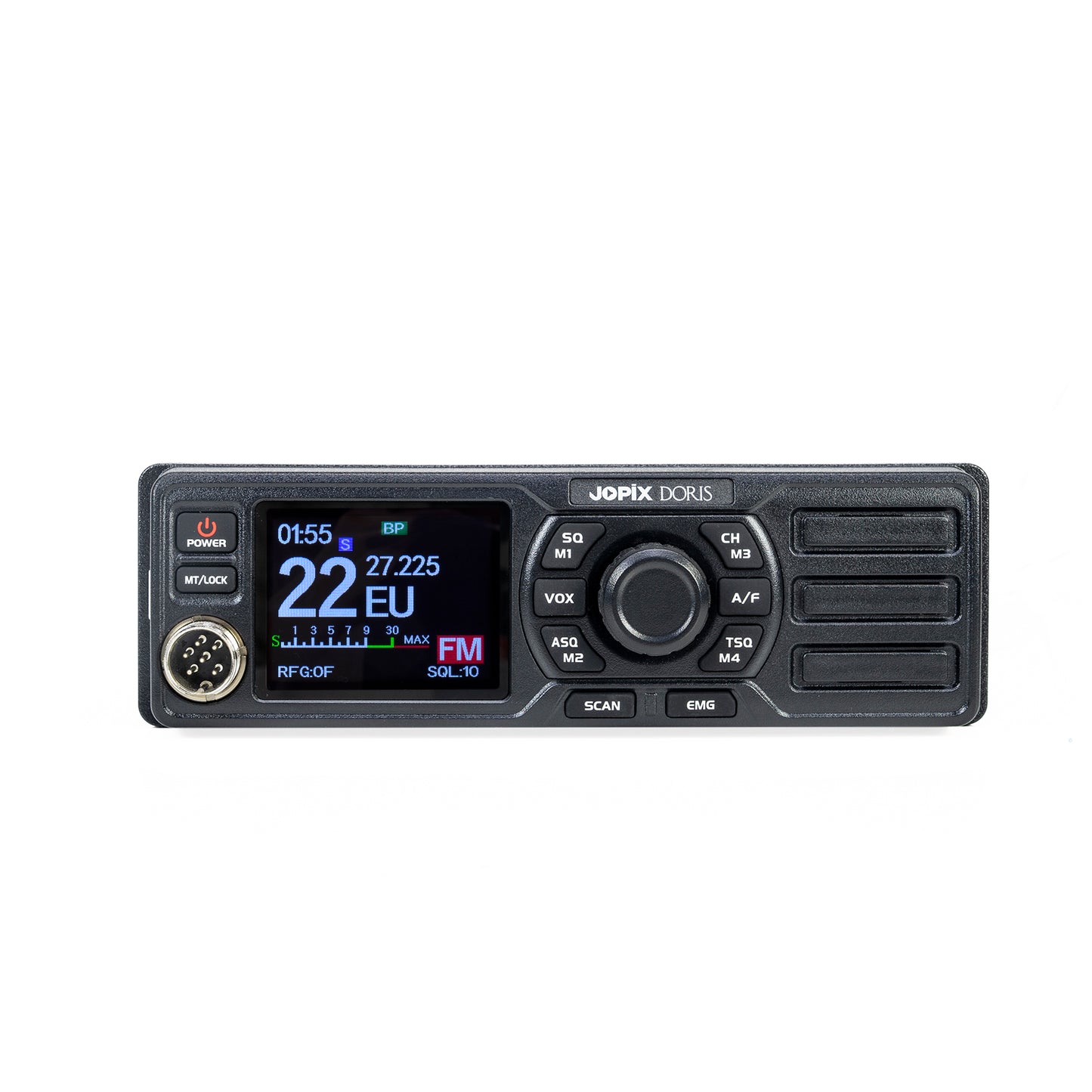 Statie radio CB JOPIX Doris 40CH, AM/FM, 4W, ASQ, Roger Beep, VOX, 12-24V