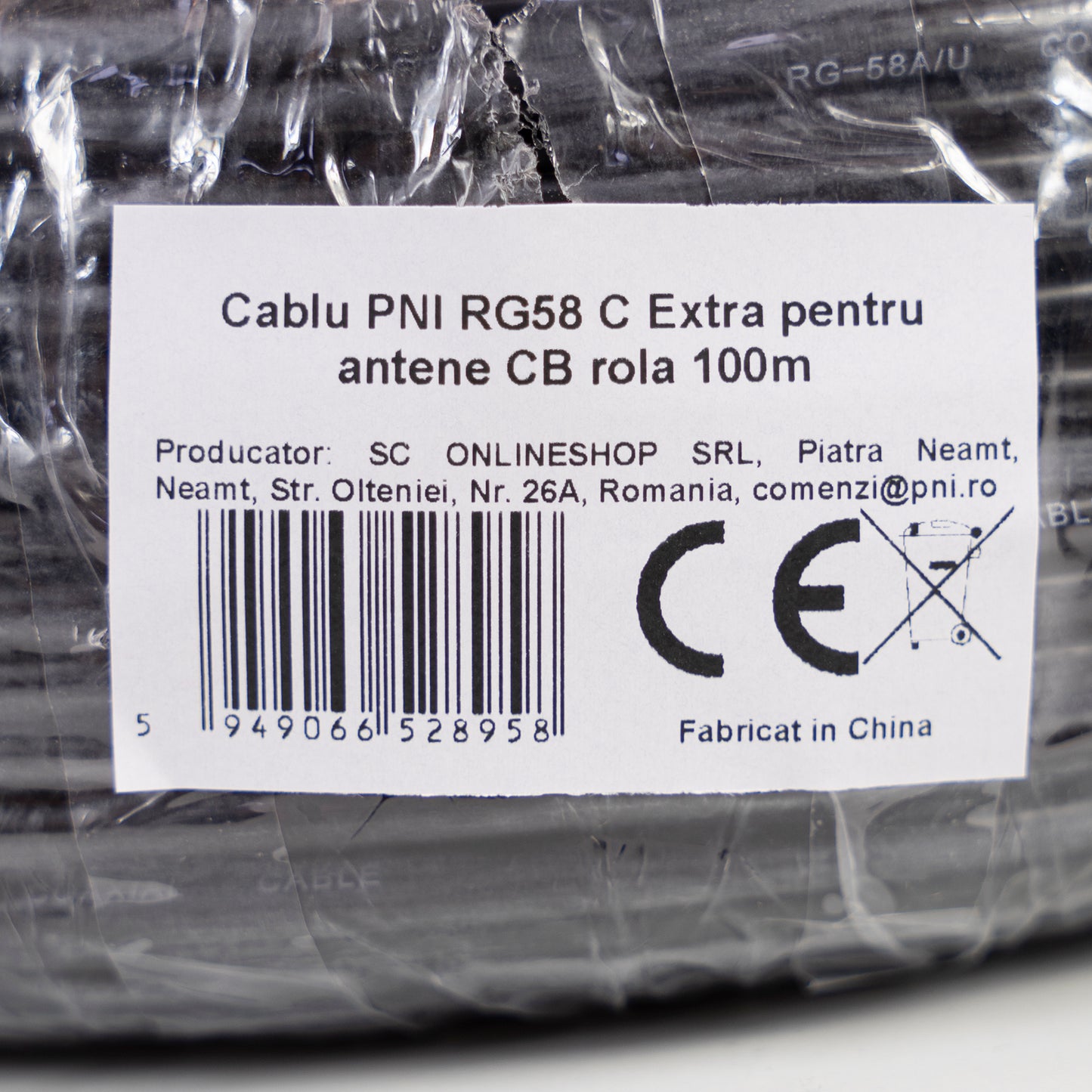 Cablu PNI RG58 C Extra pentru antene CB rola 100m