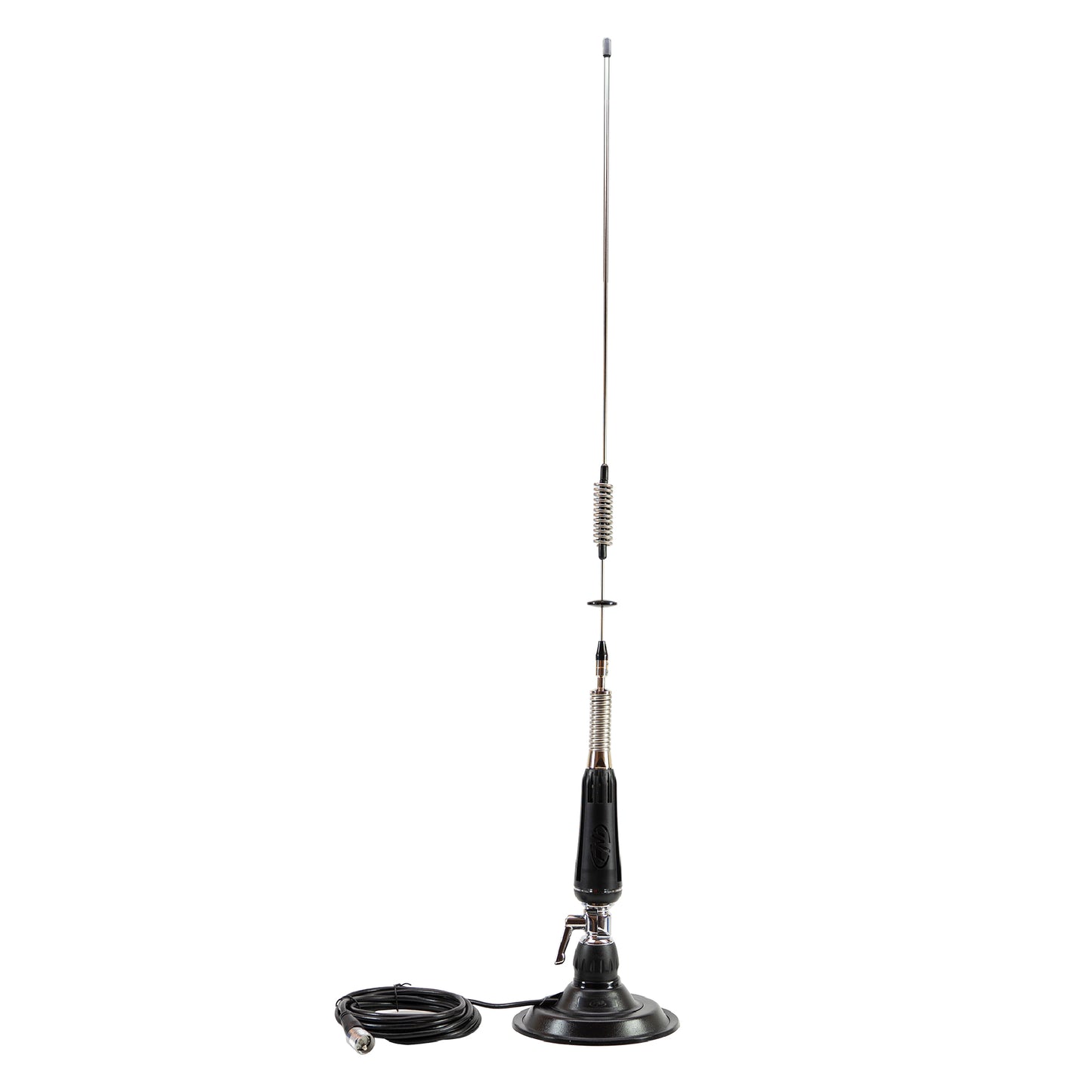 Antena CB PNI LED 850 rabatabila cu baza magnetica 145 mm, 85 cm lungime, 26-28 MHz, 300 Watt, ilumineaza in timpul emisiei, tip filet PL, fara accesorii