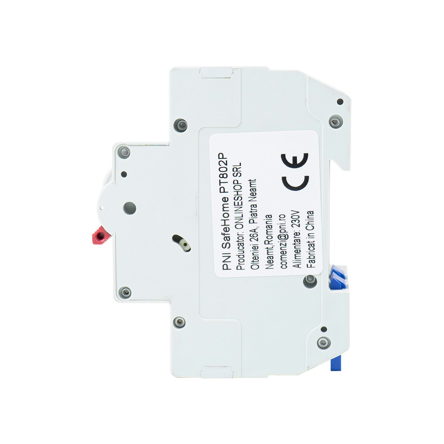 Siguranta automata inteligenta PNI SafeHome PT802P WiFi, 2P, 100A, comanda prin internet, aplicatie de mobil Tuya Smart, integrare in scenarii si automatizari smart cu alte produse compatibile Tuya, Alexa si Google Assistant siguranta monofazata 230V