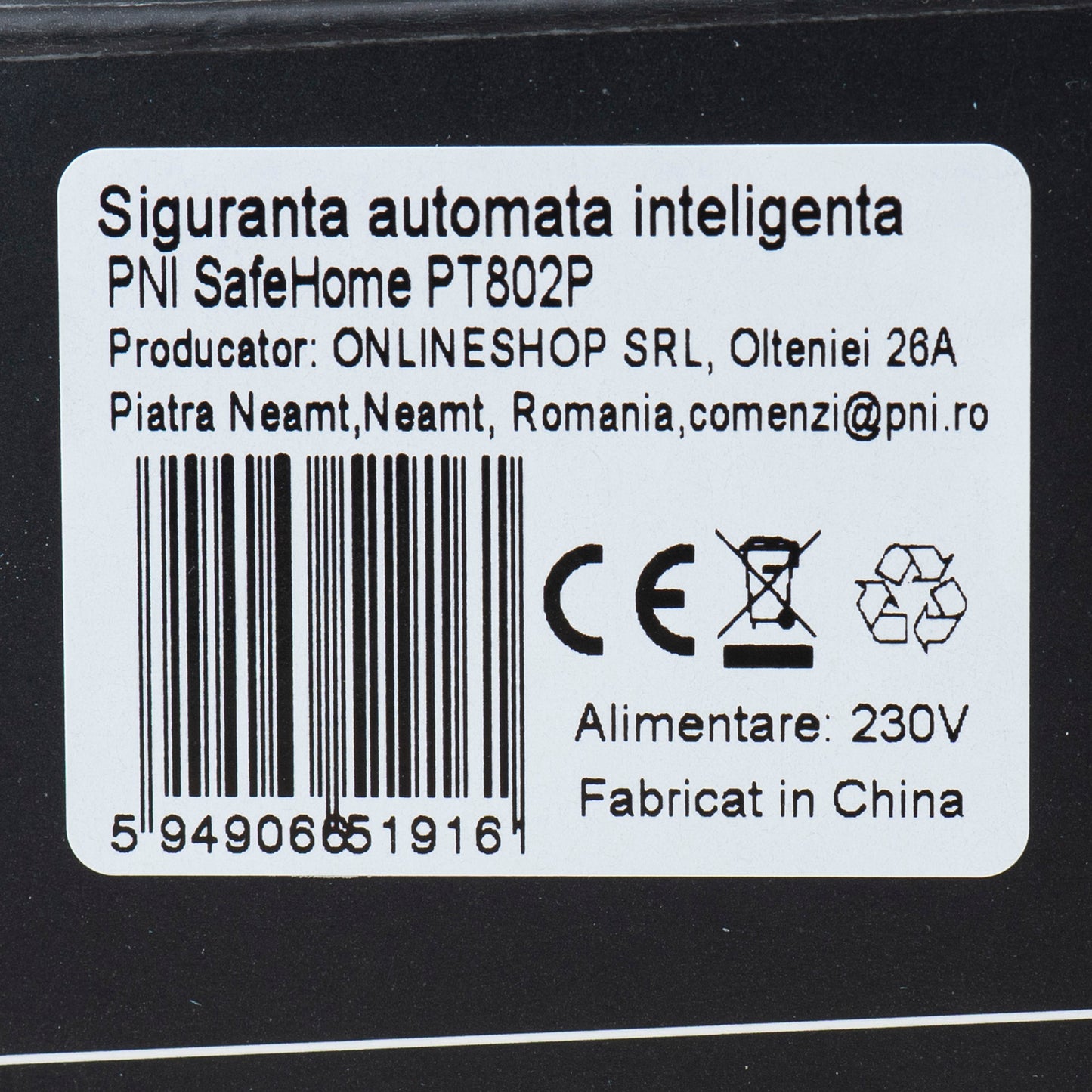 Siguranta automata inteligenta PNI SafeHome PT802P WiFi, 2P, 100A, comanda prin internet, aplicatie de mobil Tuya Smart, integrare in scenarii si automatizari smart cu alte produse compatibile Tuya, Alexa si Google Assistant siguranta monofazata 230V