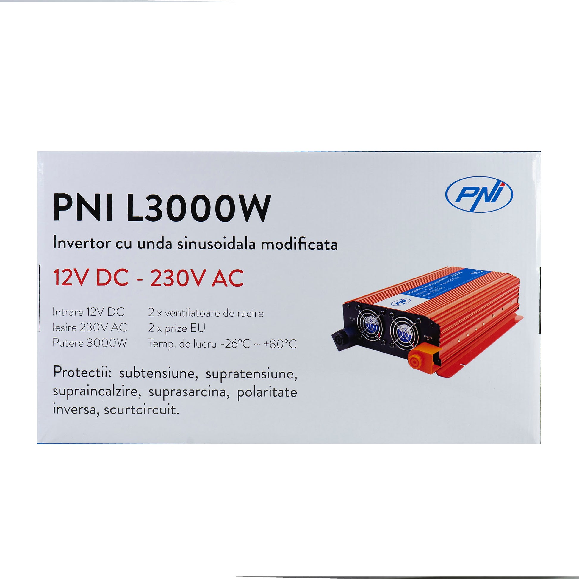 Invertor de tensiune PNI L3000W alimentare 12V iesire 230V