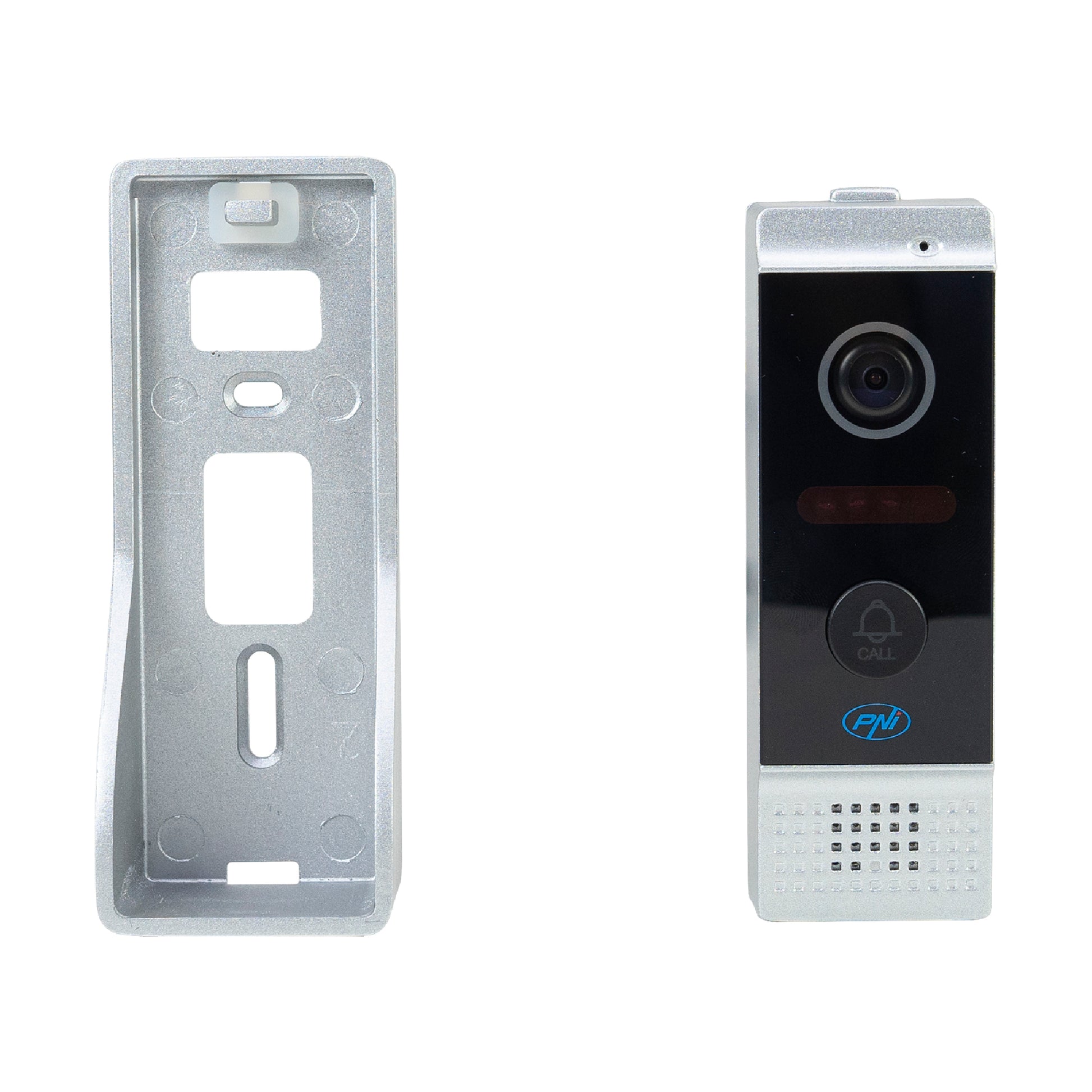 Interfon video inteligent PNI SafeHome PT720MW cu 2 monitoare, WiFi, HD, P2P, monitor interior, aplicatie dedicata Tuya Smart, IP65