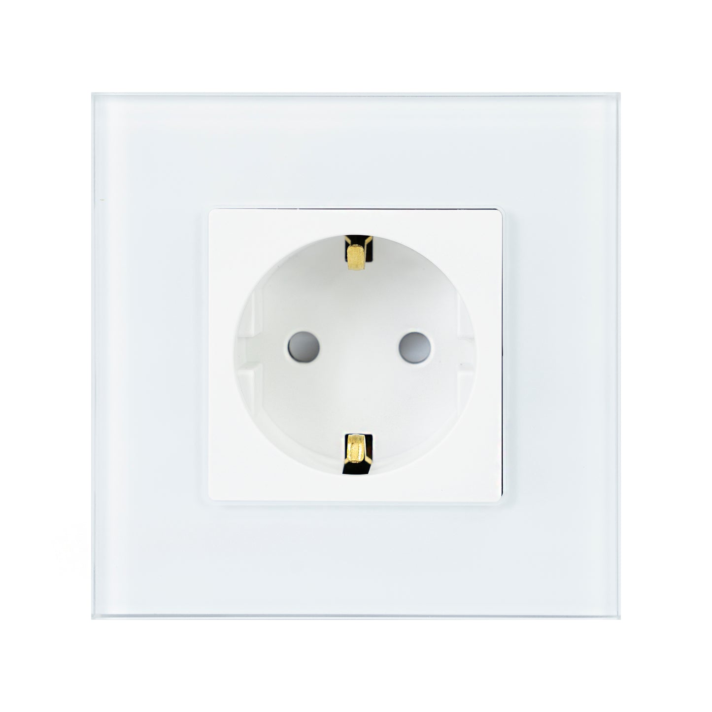 Priza simpla incastrabila PNI WP102 cu rama din sticla