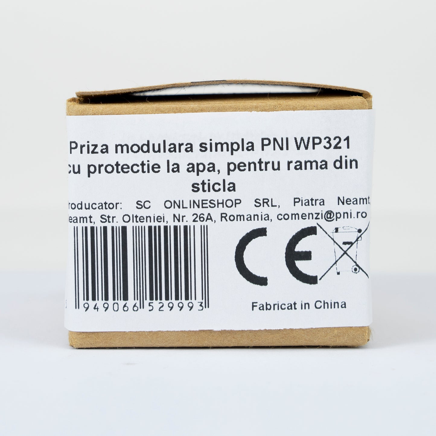 Priza modulara simpla PNI WP321 cu protectie la apa, pentru rama din sticla