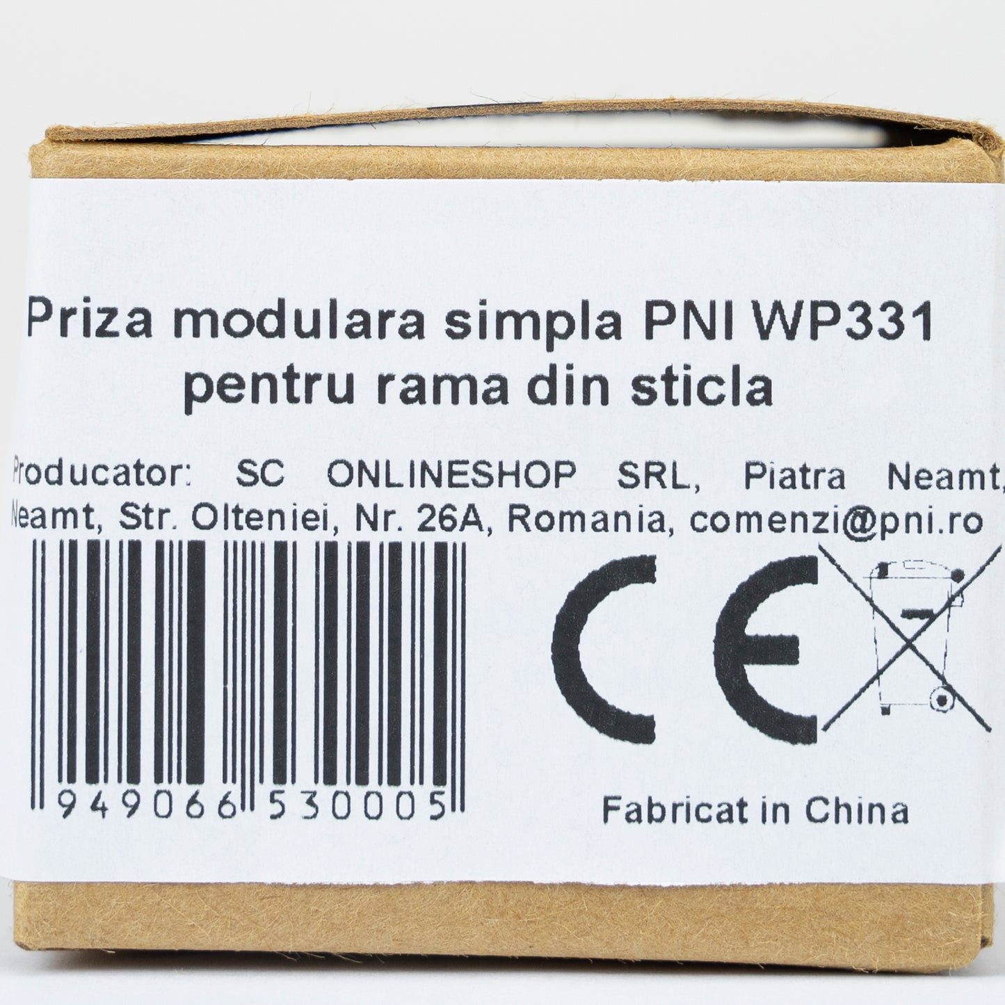 Priza modulara simpla PNI WP331, 16A, schuko, pentru rama din sticla