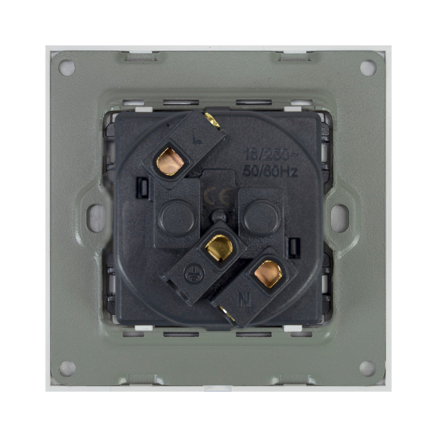 Priza simpla incastrabila PNI WP101 cu rama din sticla, 16A, 3700W, 230V