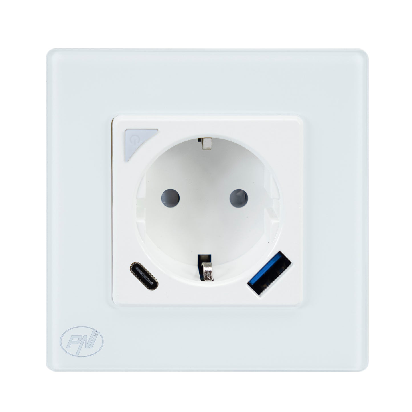 Priza inteligenta PNI SmartHome WP202 WiFi, montaj ingropat, control prin internet, aplicatie dedicata Tuya Smart, compatibila Amazon Alexa si Google Home