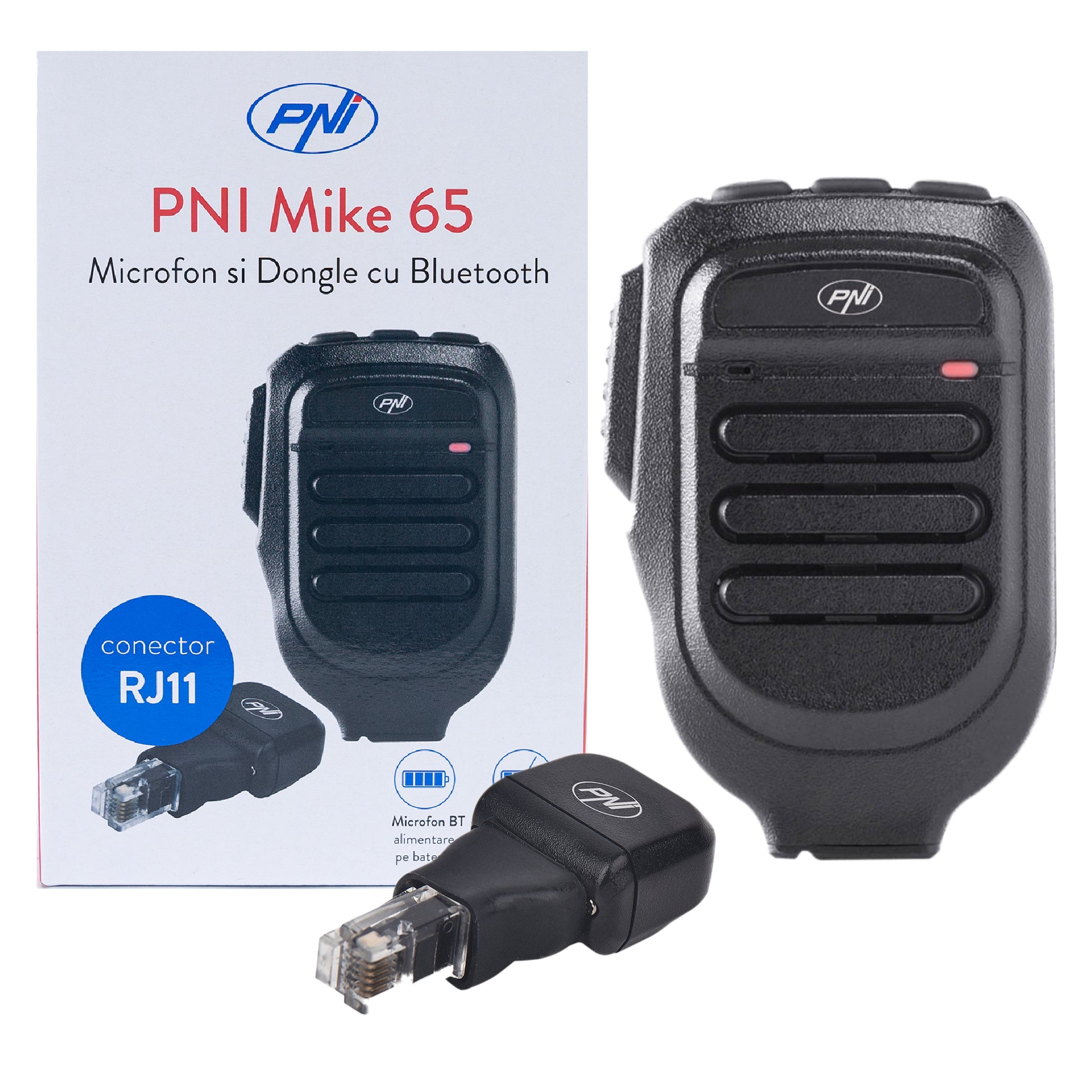 Microfon si Dongle cu Bluetooth PNI Mike 65, dual channel, compatibil cu PNI HP 6500, PNI HP 6550, PNI HP 7120