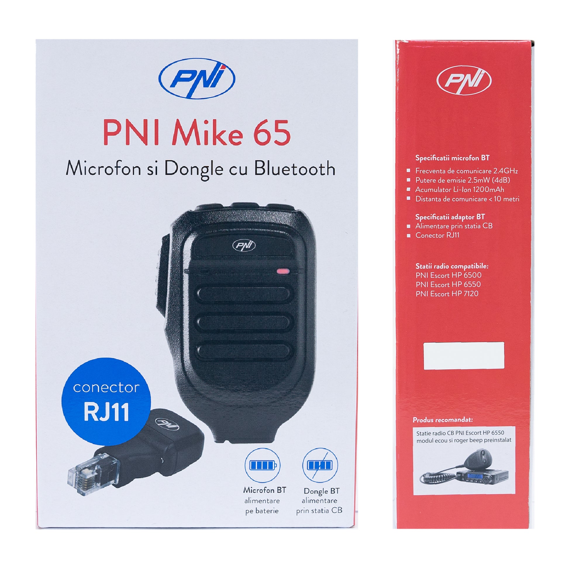 Microfon si Dongle cu Bluetooth PNI Mike 65, dual channel, compatibil cu PNI HP 6500, PNI HP 6550, PNI HP 7120